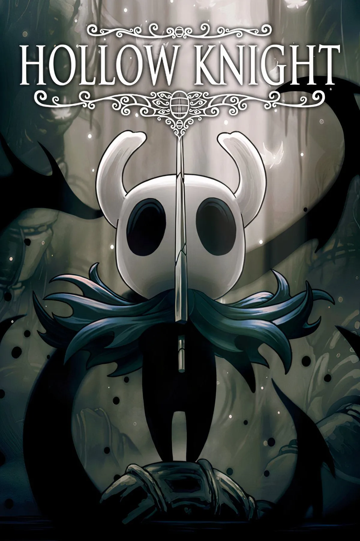 Knight trong hầm mộ Hallownest của Hollow Knight với đồ họa vẽ tay