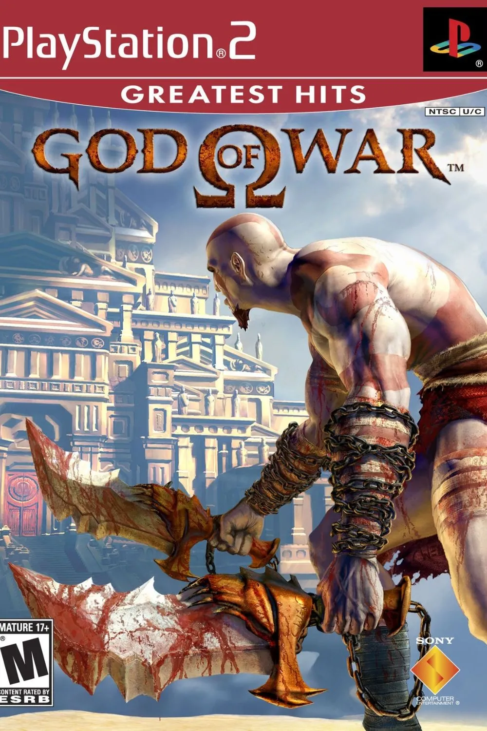 Kratos, nhân vật chính của God of War 2005, trong nhiều cảnh hành động ác liệt và chiến đấu với quái vật