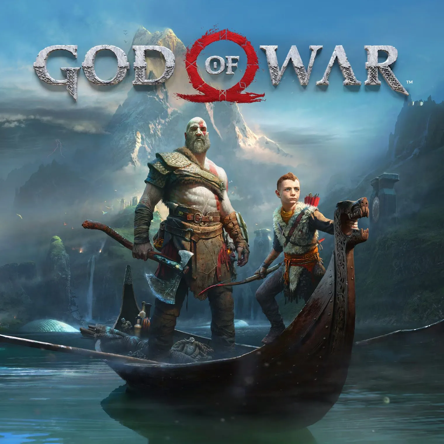 Kratos và con trai Atreus trong game God of War 2018, biểu tượng cho sự lột xác của thương hiệu game kinh điển này khi Kratos đối mặt với vai trò làm cha.