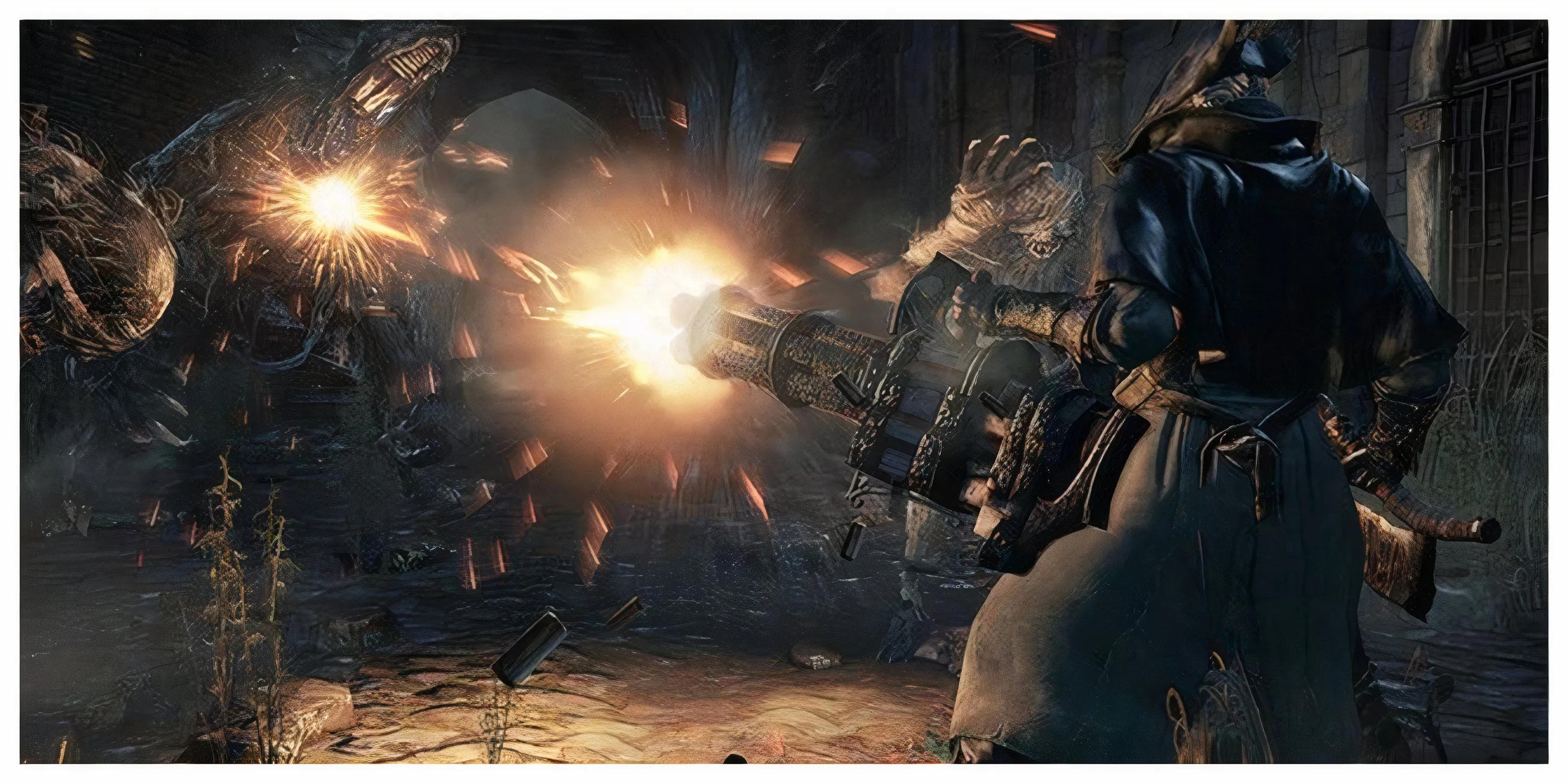 Kỹ năng parry và gây choáng kẻ thù bằng súng trong Bloodborne