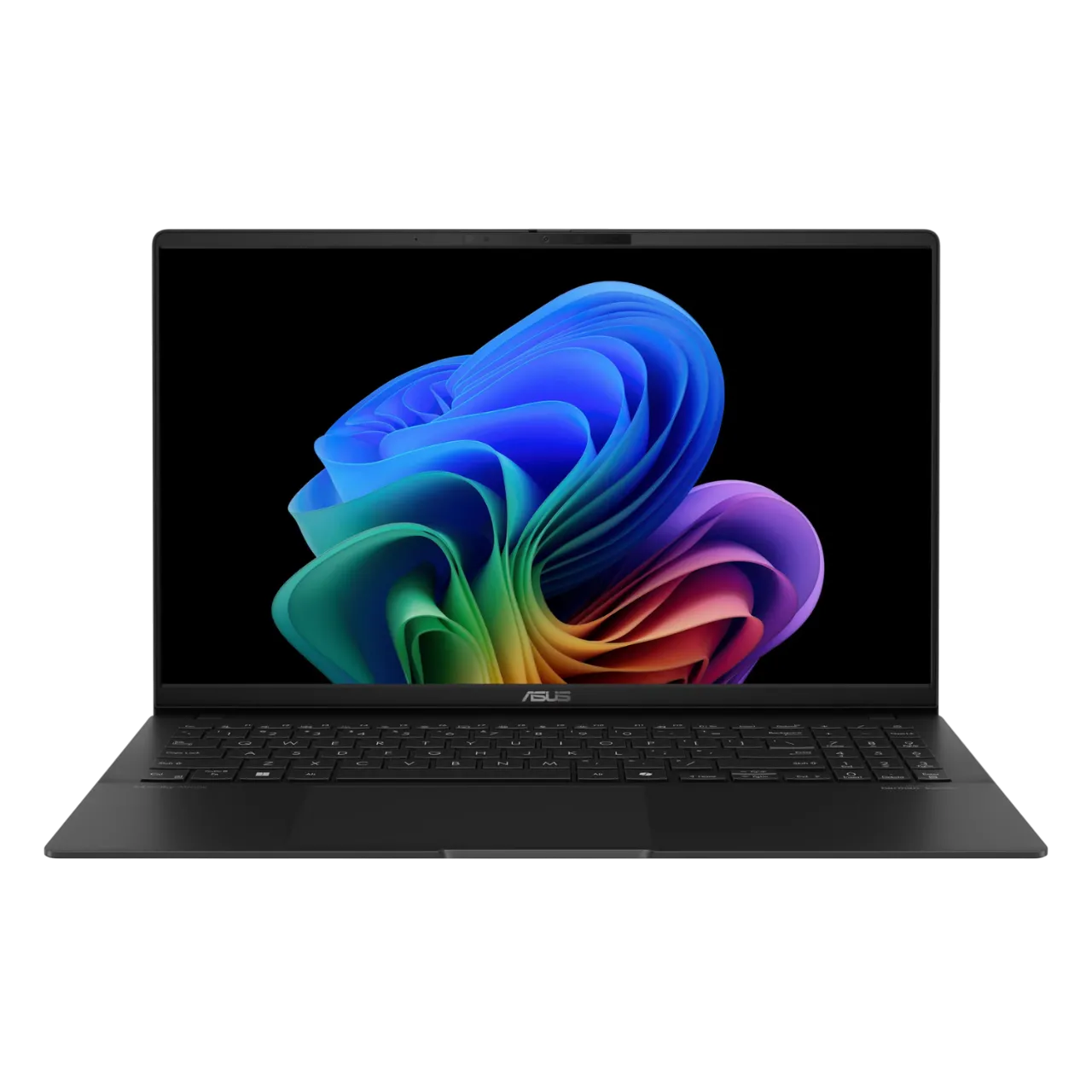 Laptop Asus Vivobook S 15 phiên bản Snapdragon X màu đen sang trọng với màn hình OLED 3K