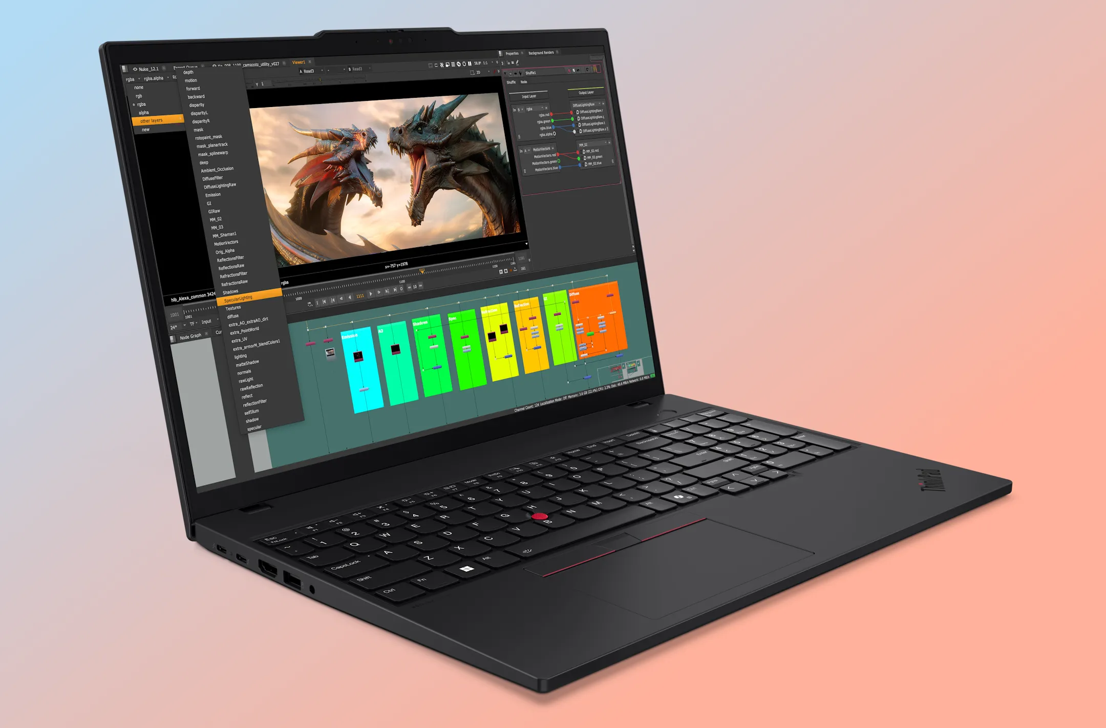 Lenovo ThinkPad P16s Gen 4 màu đen, góc nhìn từ bên phải, nổi bật thiết kế mỏng nhẹ của laptop ThinkPad mới.