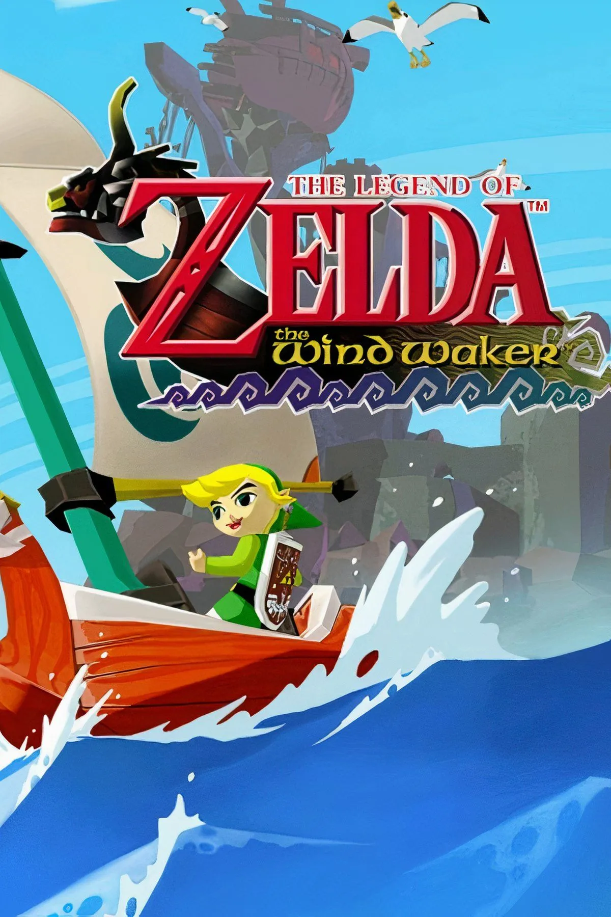 Link và King of Red Lions trong The Legend of Zelda: The Wind Waker GameCube