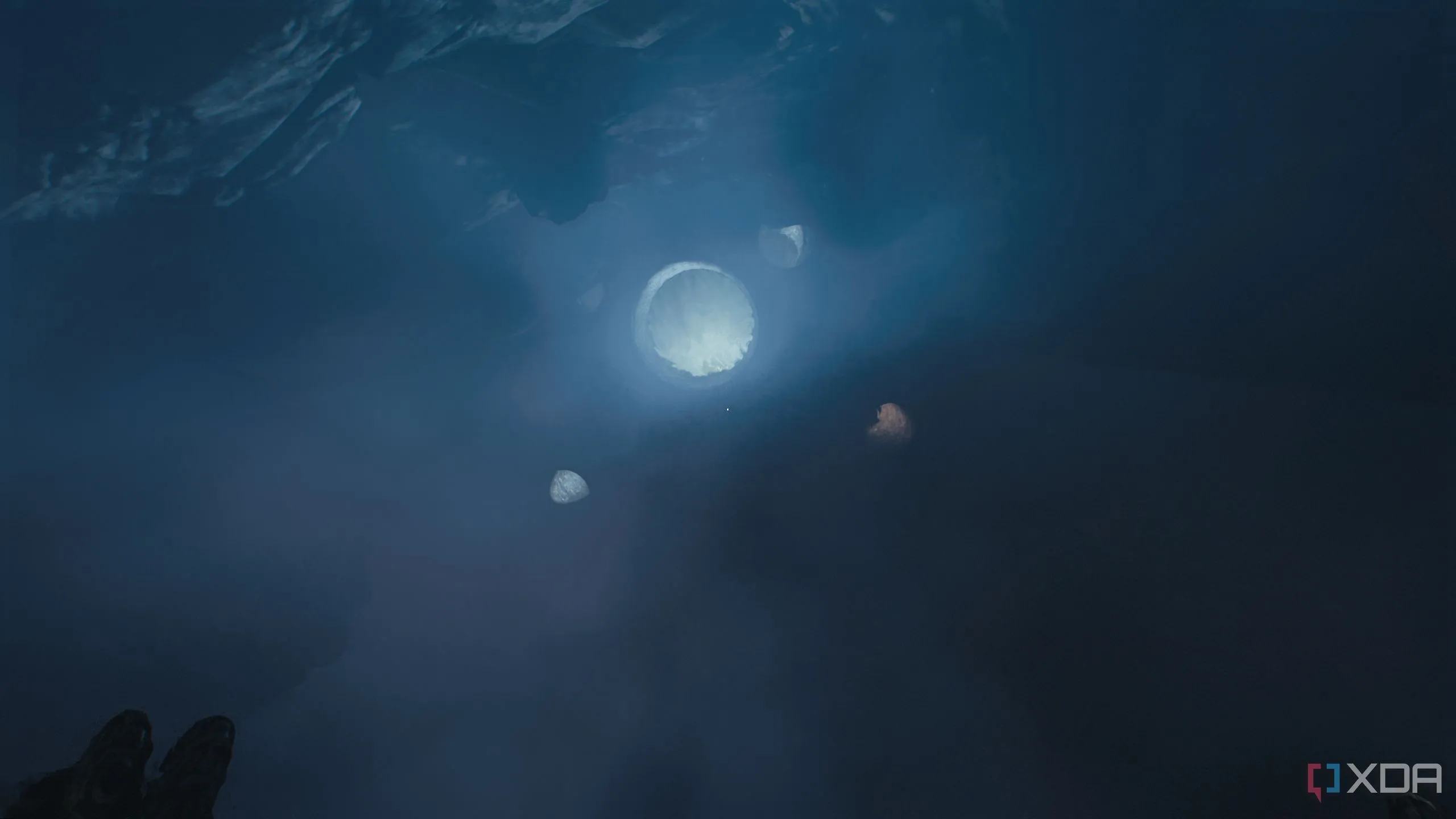 Lỗ hổng trên trần để bơi lên trong khu vực bí mật dưới nước của Chương 14 Doom The Dark Ages.