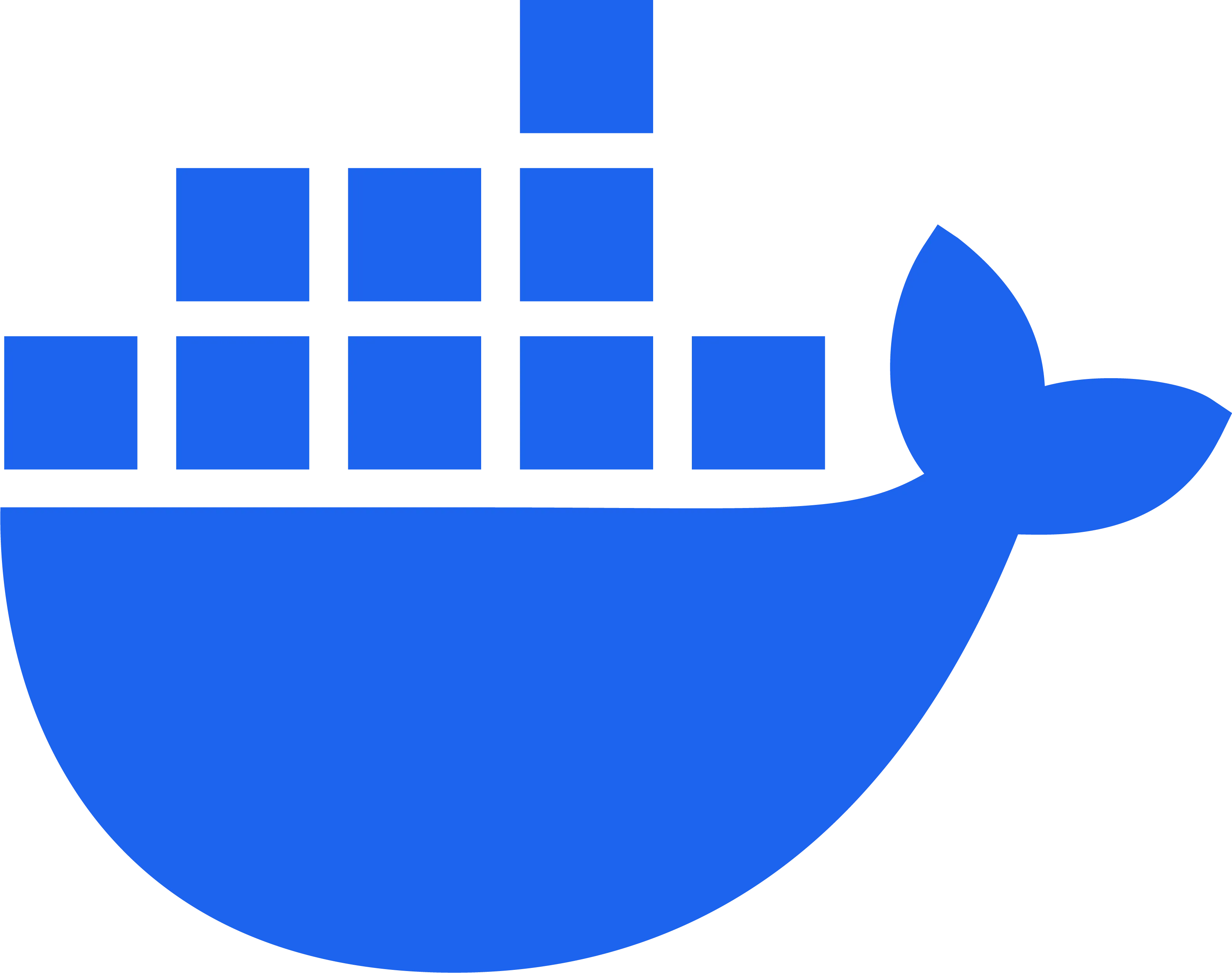 Logo chính thức của Docker với biểu tượng cá voi màu xanh, đại diện cho nền tảng container hóa hàng đầu.