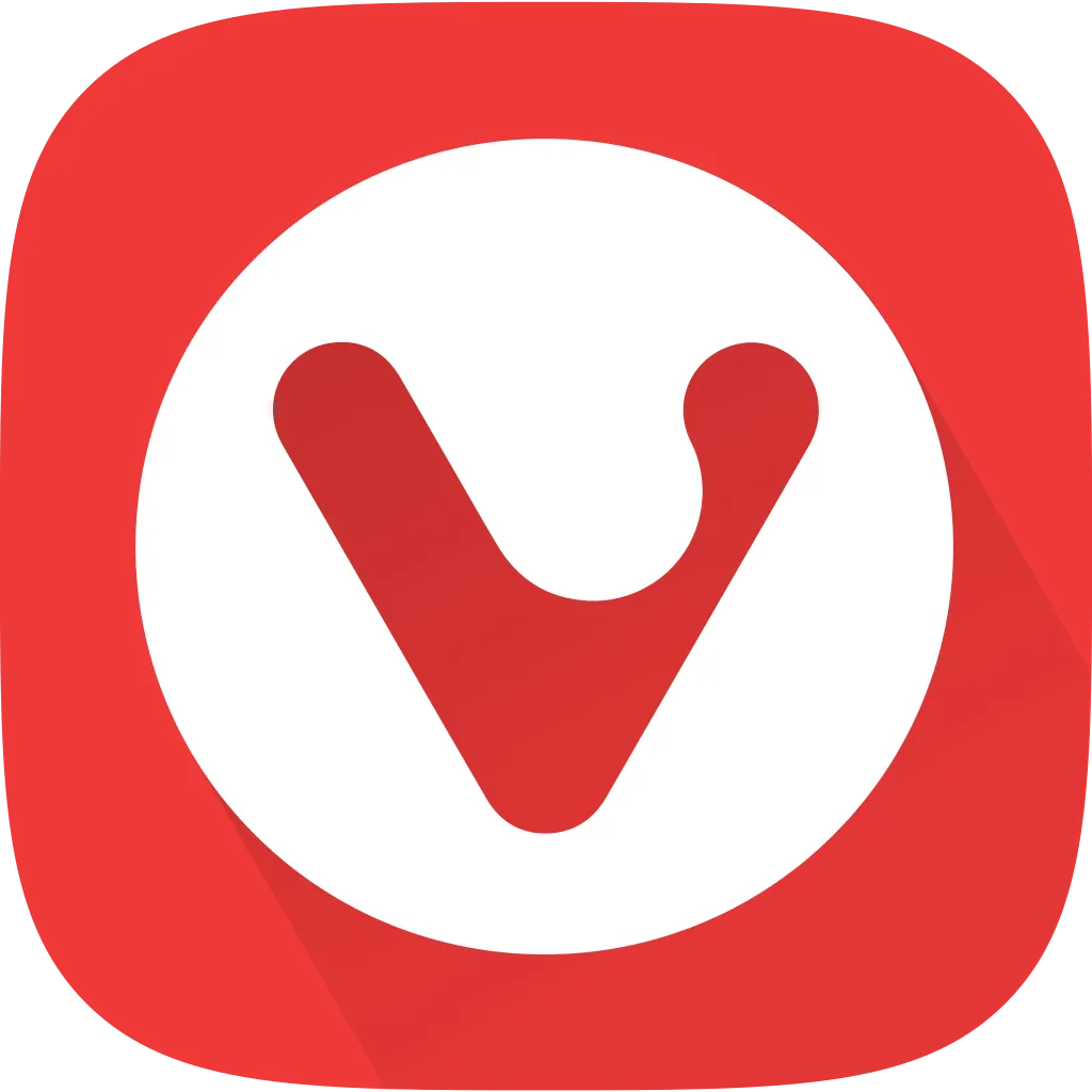 Logo chính thức của trình duyệt web Vivaldi với thiết kế đặc trưng