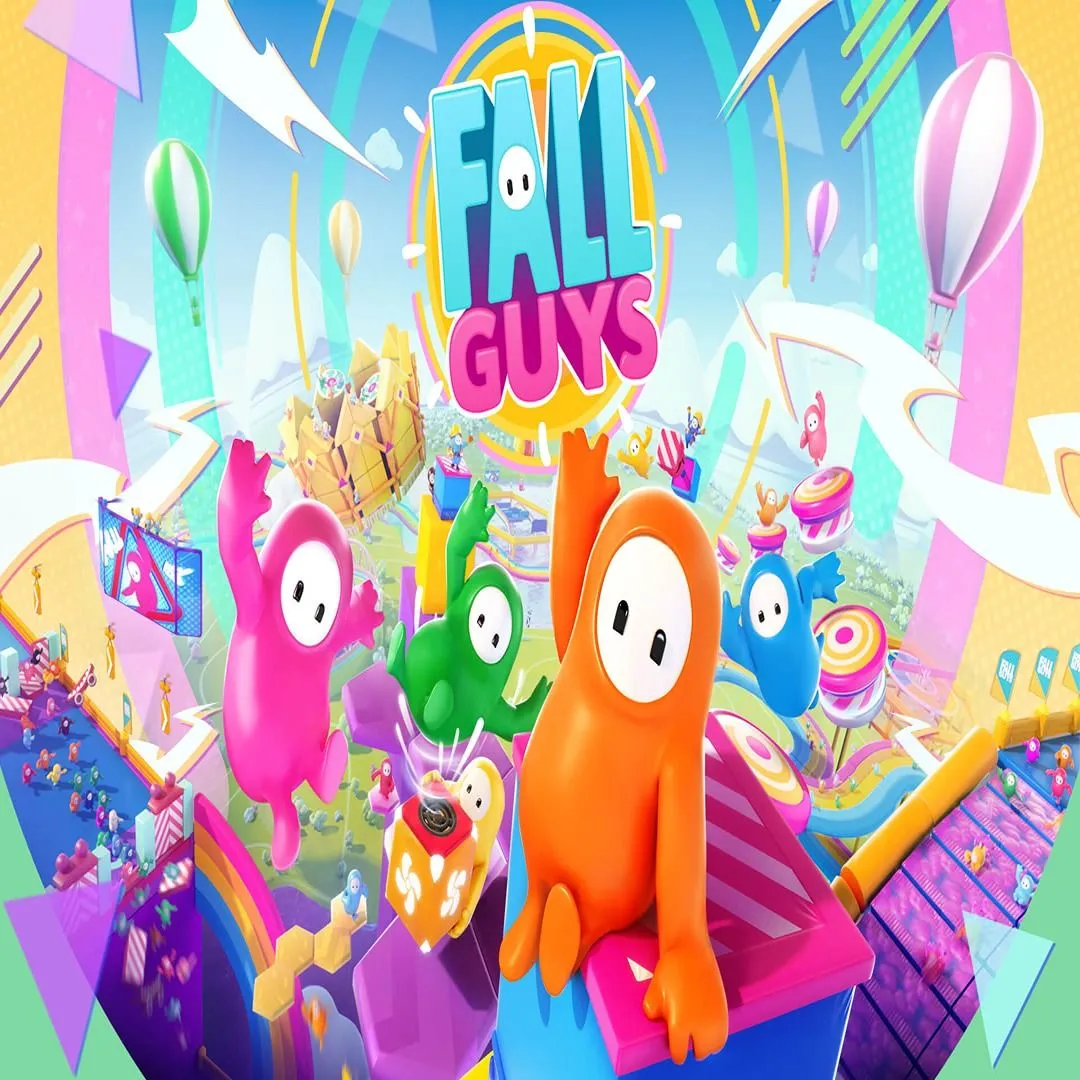 Logo game Fall Guys đầy màu sắc, tựa game battle royale vui nhộn cho máy tính yếu