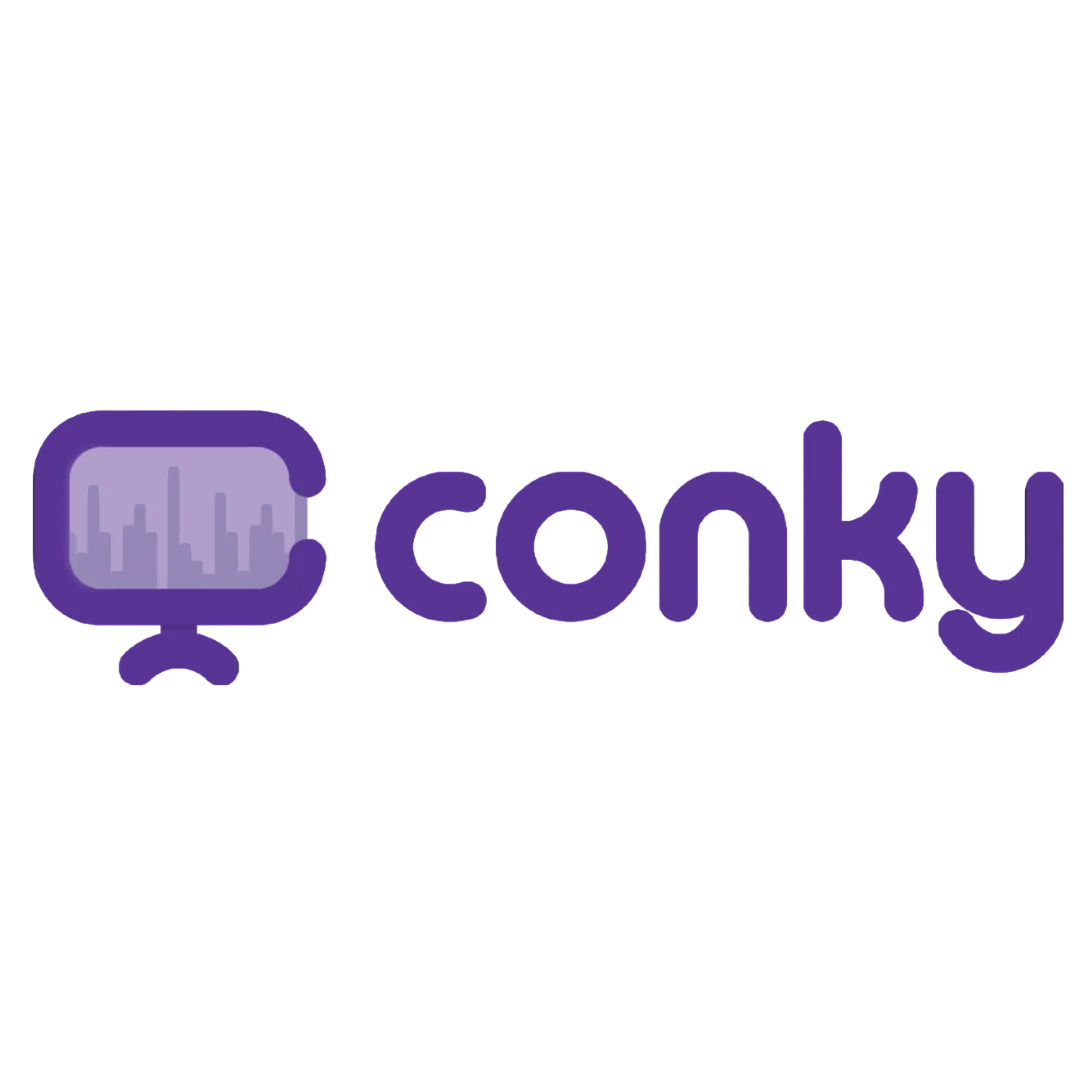 Logo ngang của Conky với tông màu tím, biểu tượng cho công cụ tùy chỉnh desktop Linux
