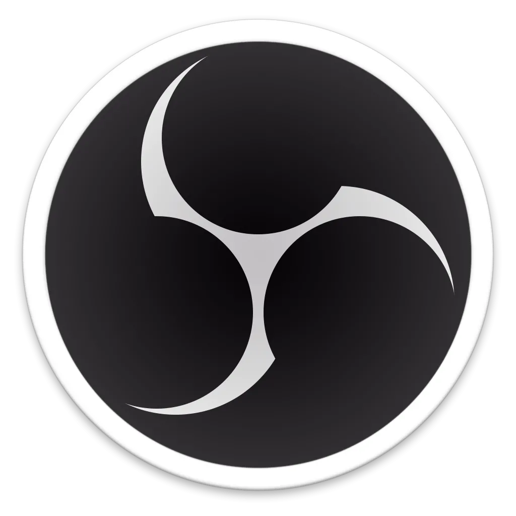 Logo phần mềm OBS Studio với ba hình tròn lồng vào nhau