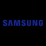 Logo Samsung màu xanh, liên quan đến sự kiện Galaxy Unpacked 2025 và ưu đãi đặt trước điện thoại gập Galaxy Z Fold 7, Z Flip 7