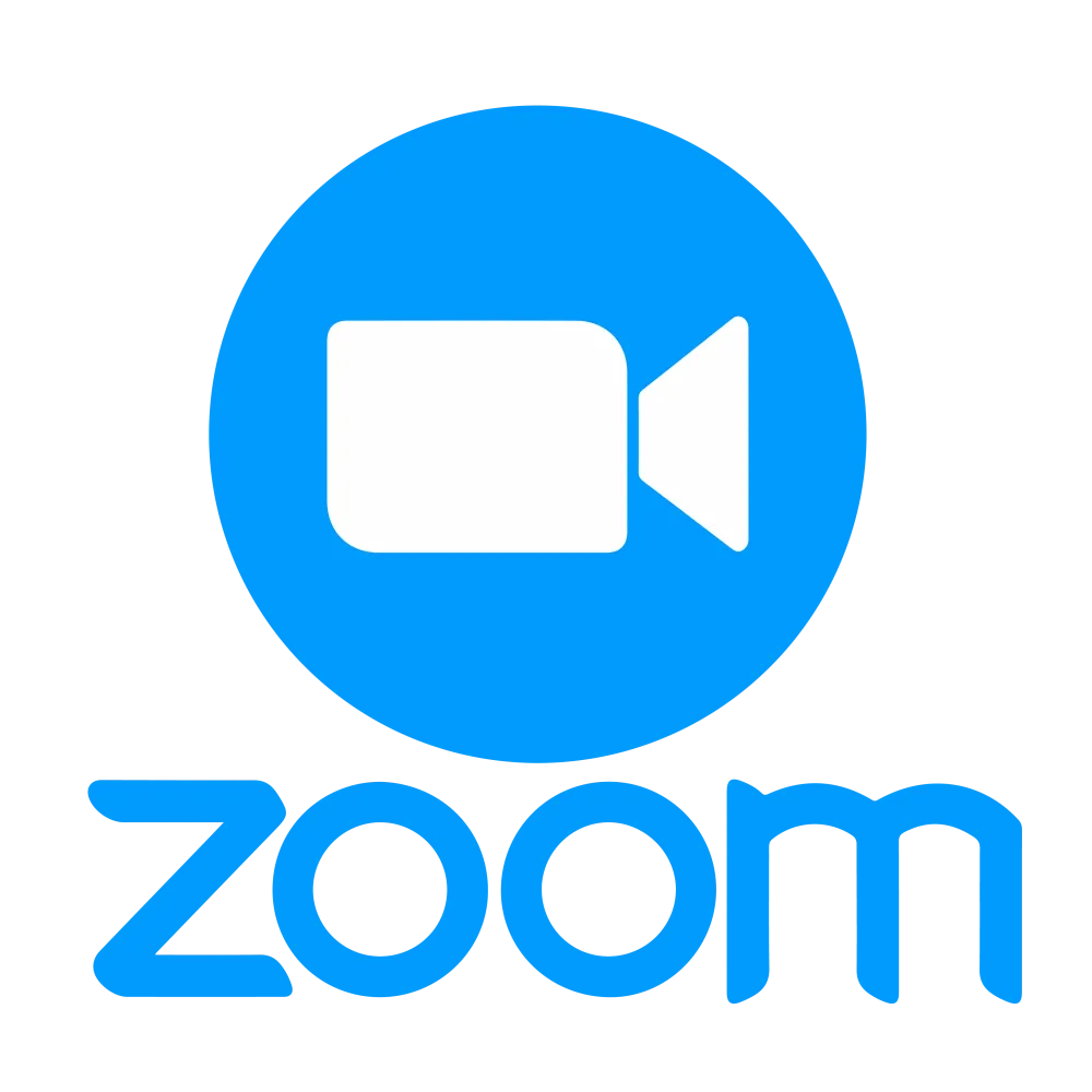 Logo ứng dụng Zoom, nền tảng hội nghị trực tuyến phổ biến.