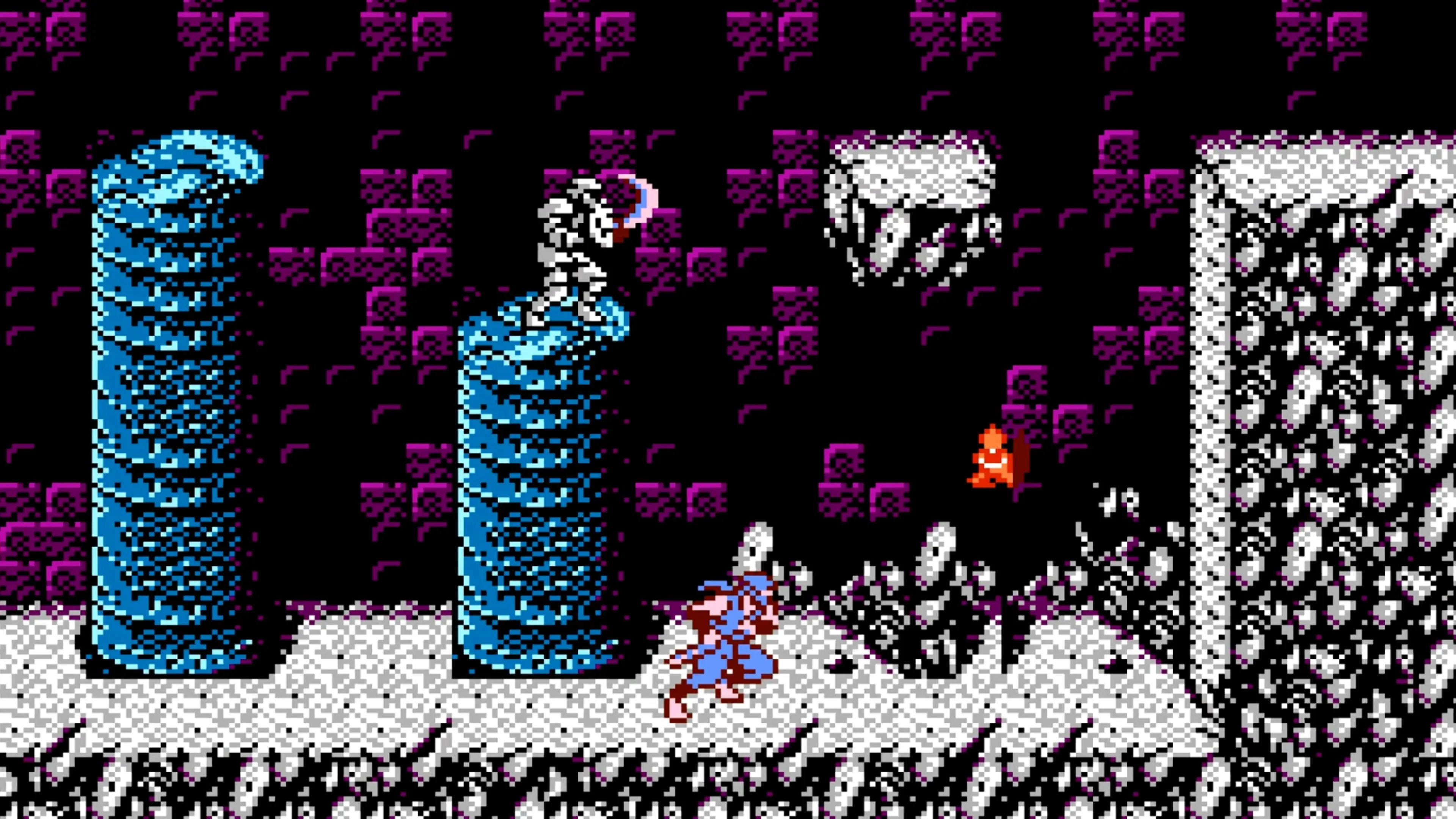 Màn chơi đầy thử thách với nhiều kẻ thù trong Ninja Gaiden.