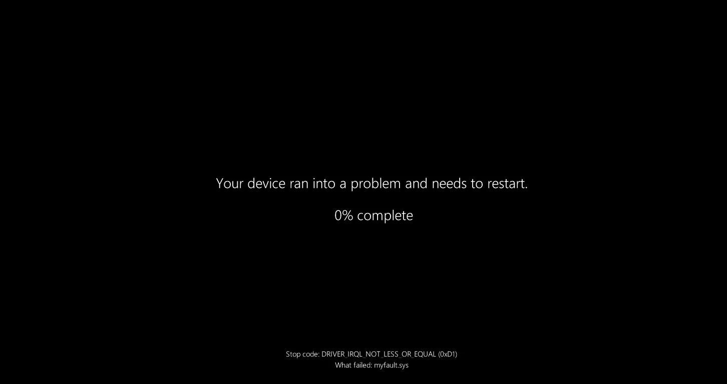 Màn hình BSOD màu đen mới trên Windows 11 phiên bản 24H2