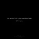 Màn hình đen chết chóc (Black Screen of Death) mới trên Windows 11 hiển thị thông báo lỗi hệ thống với giao diện tối giản.