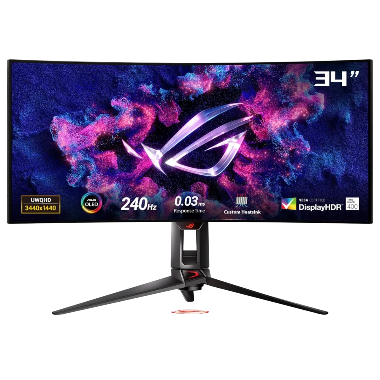 Màn hình gaming OLED Asus ROG Swift PG34WCDM với thiết kế hiện đại