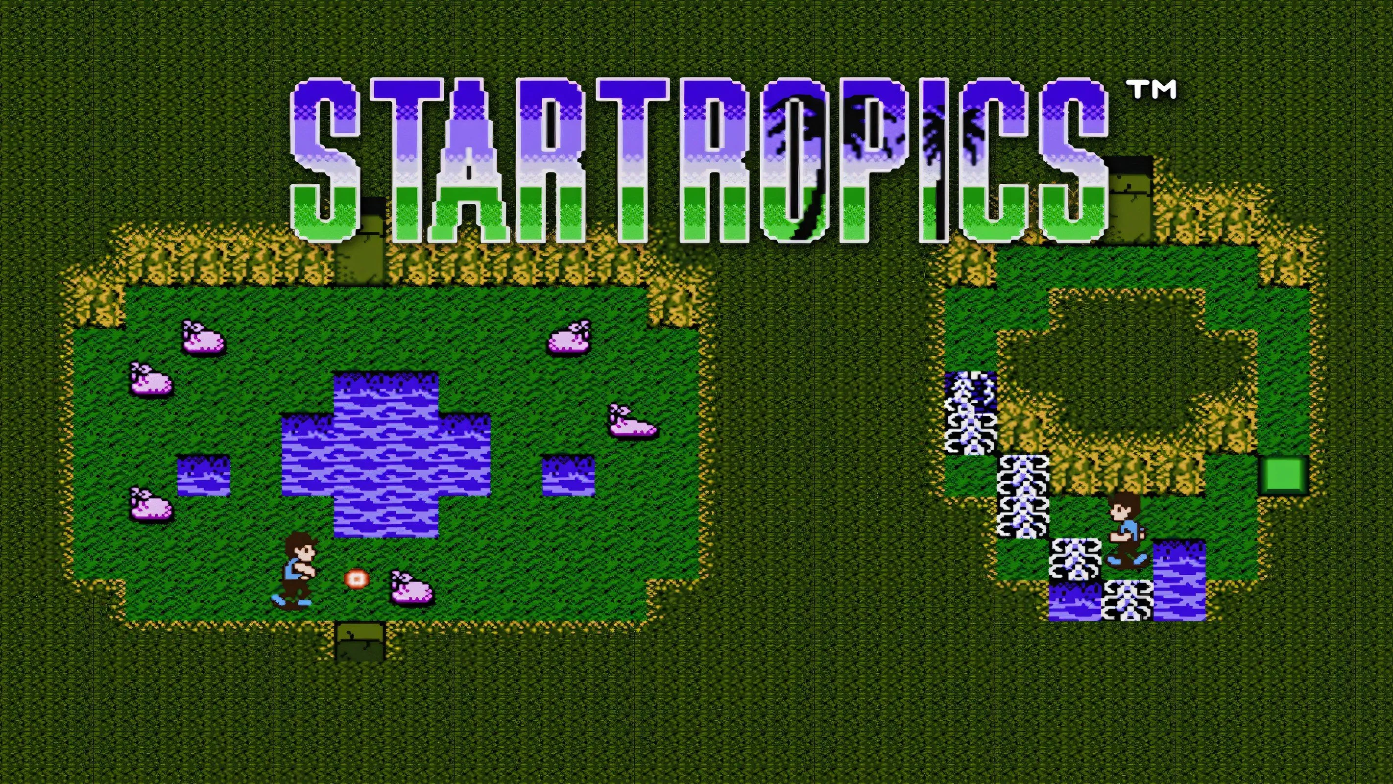 Màn hình tiêu đề game StarTropics trên hệ máy NES cổ điển