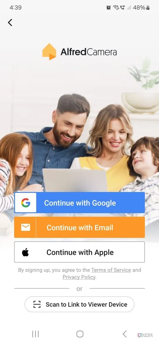 Màn hình xác nhận đăng nhập bằng tài khoản Google trong ứng dụng Alfred.