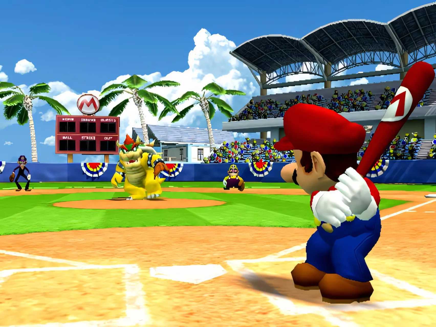 Mario Superstar Baseball: Mario đang chuẩn bị đánh bóng