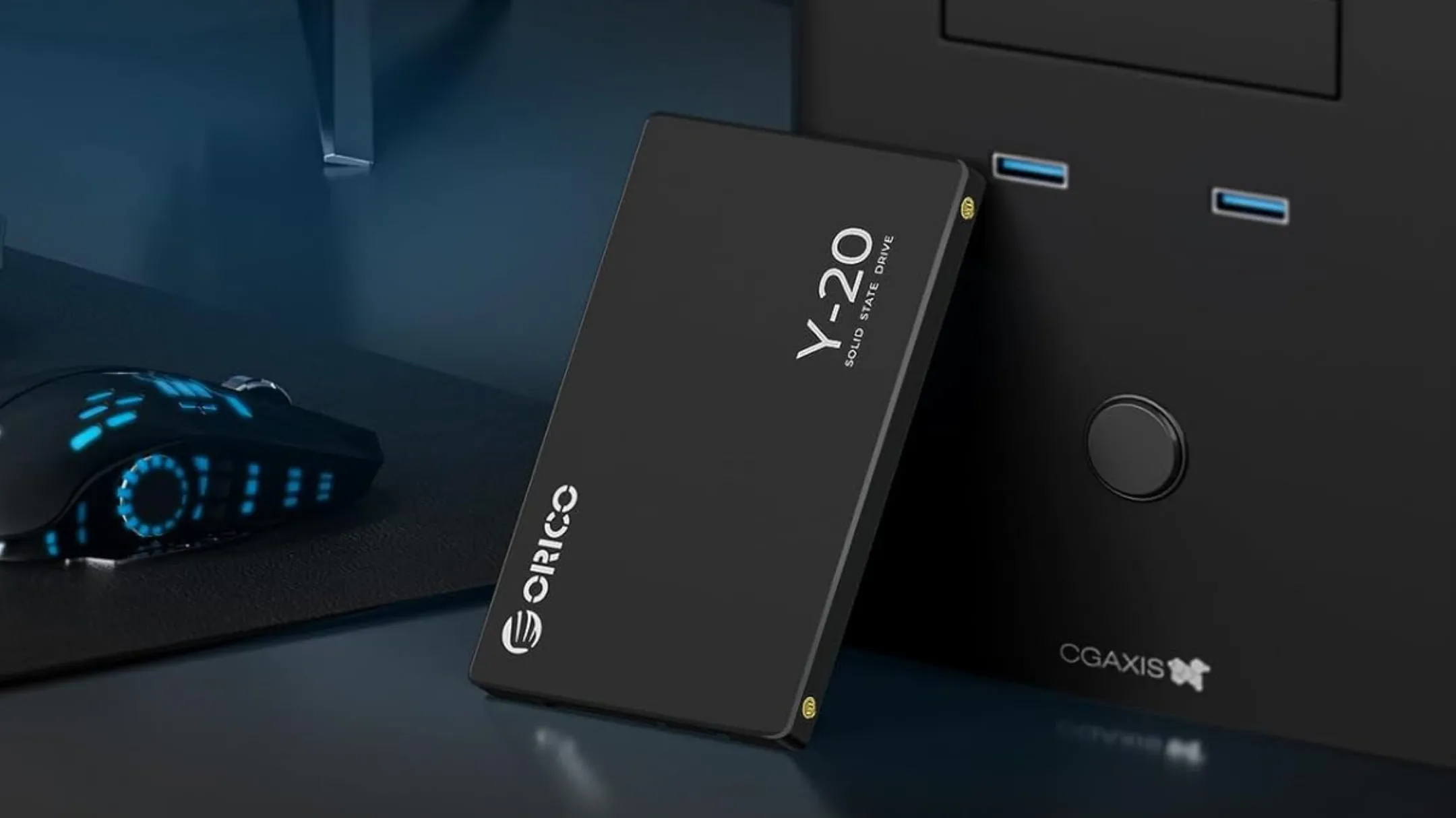 Mặt trước của ổ cứng SSD ORICO 128GB SATA 2.5 inch với logo thương hiệu