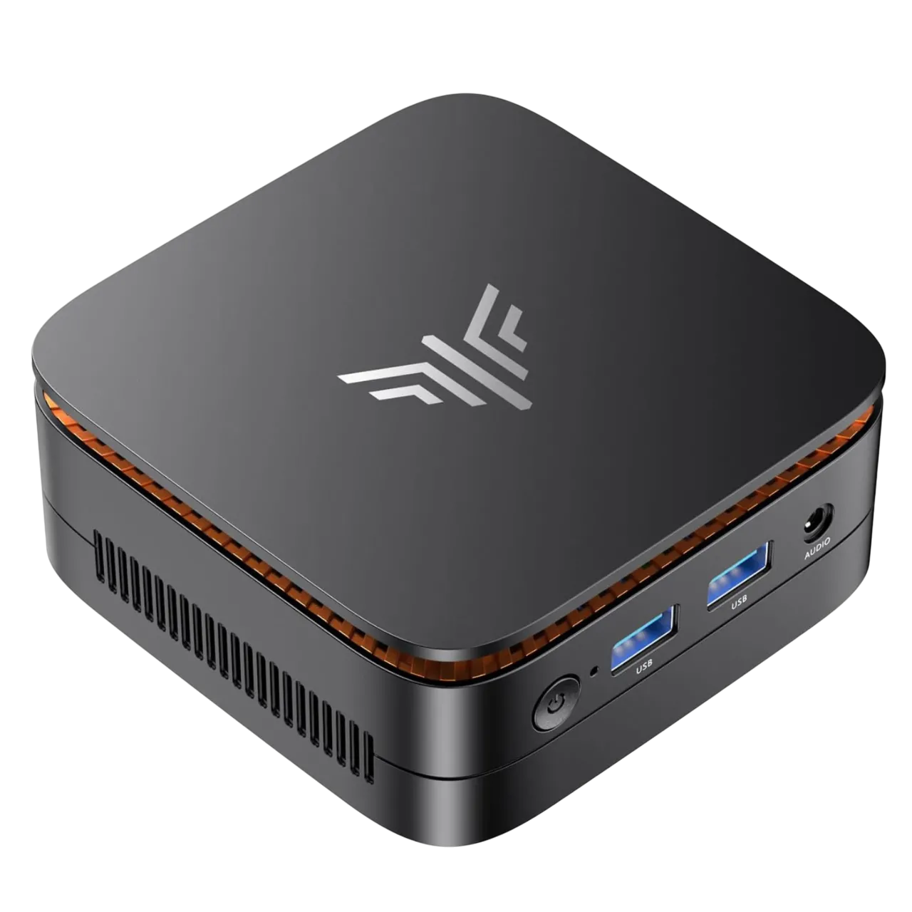 Mini PC KAMRUI với thiết kế nhỏ gọn và tông màu đen hiện đại.