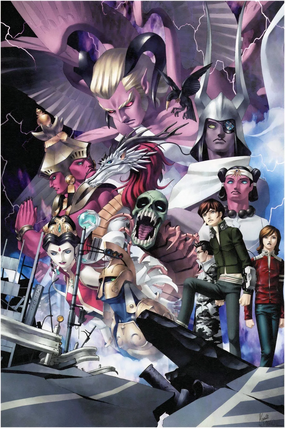 Mix ảnh chụp màn hình game Shin Megami Tensei GBA đã được dịch sang tiếng Anh