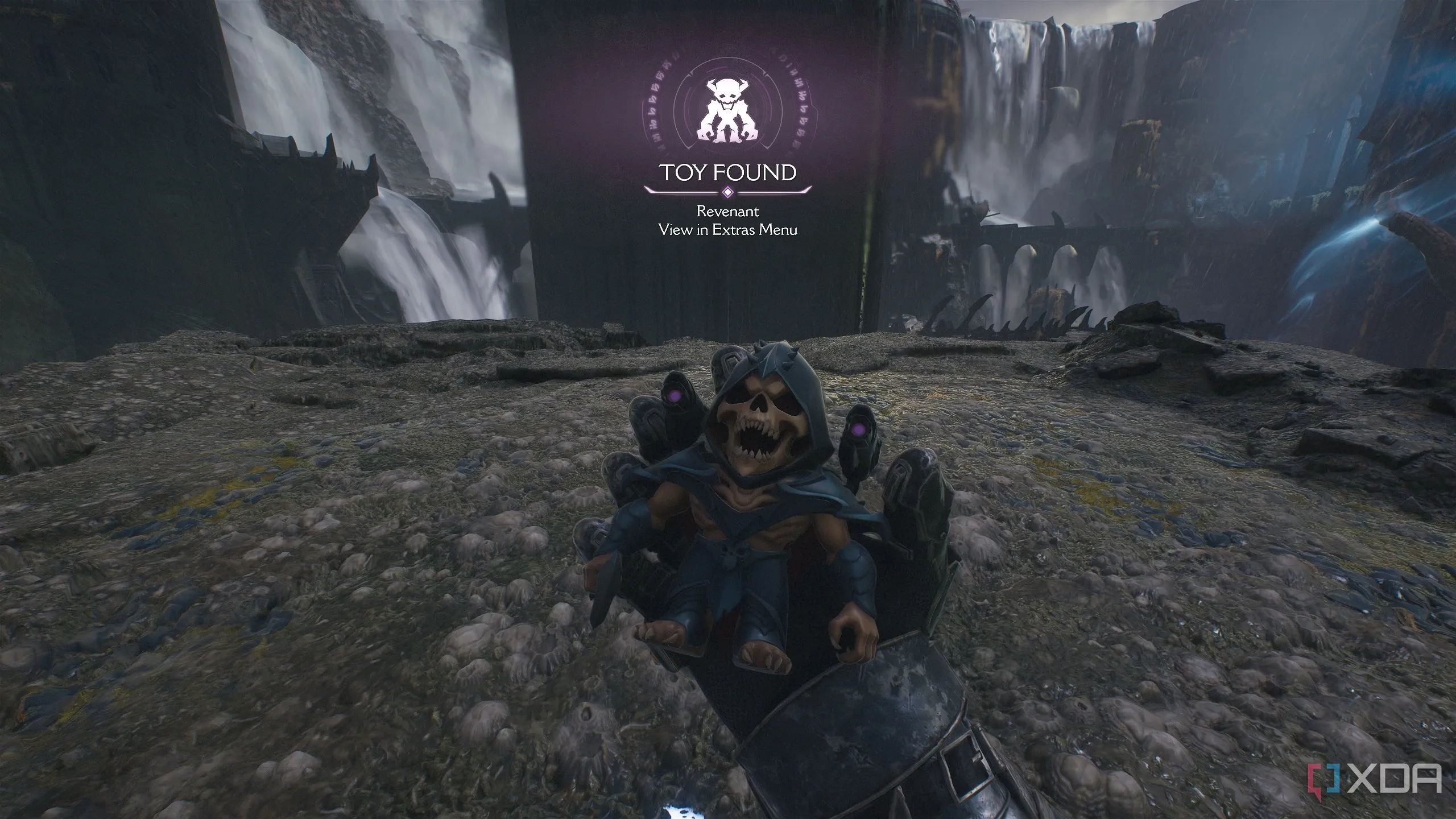 Mô hình đồ chơi Revenant sưu tầm được trong Chương 14 Doom The Dark Ages.