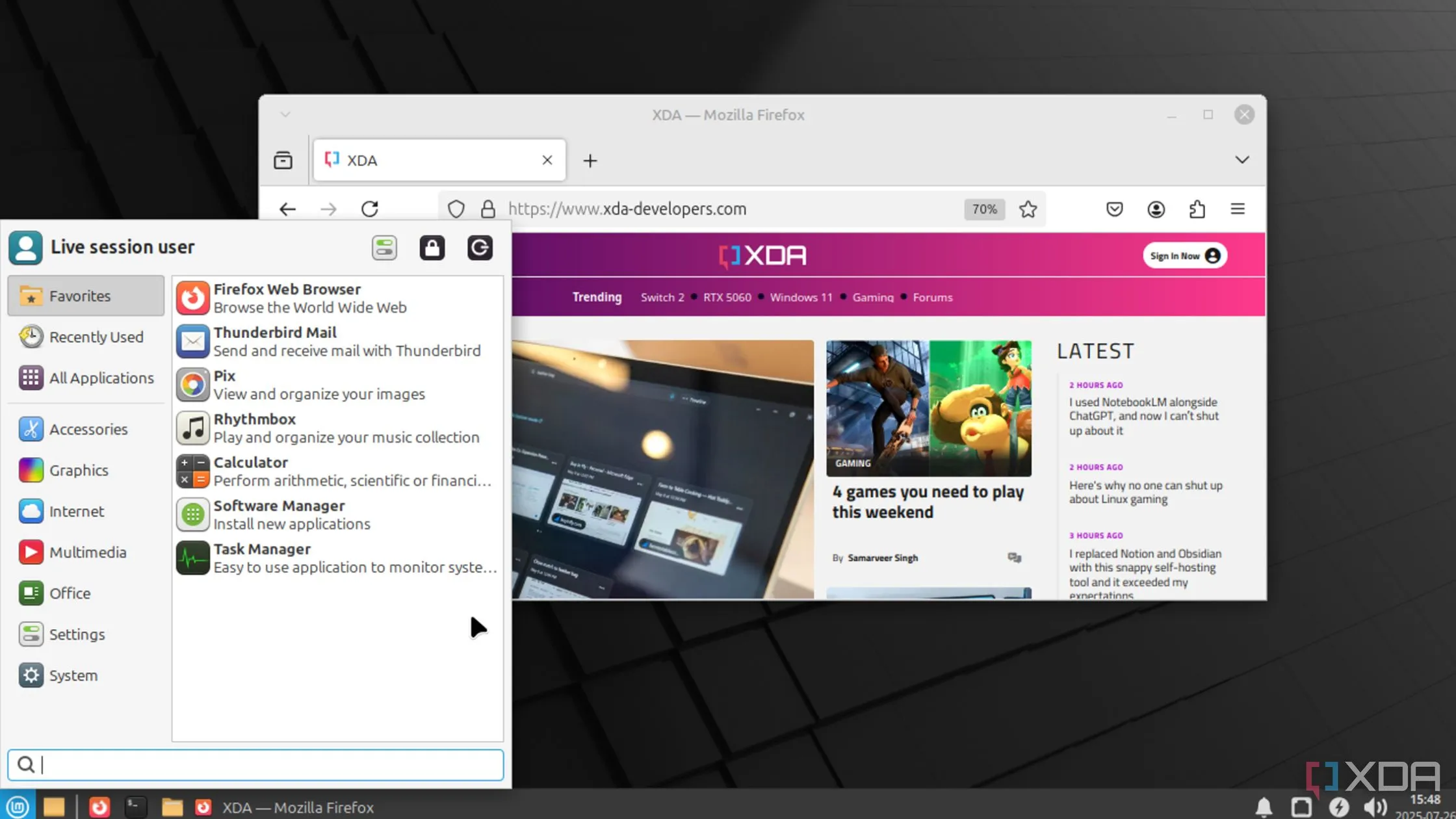 Môi trường desktop Xfce với giao diện nhẹ và các tùy chọn tùy chỉnh cơ bản, lý tưởng cho máy tính cũ