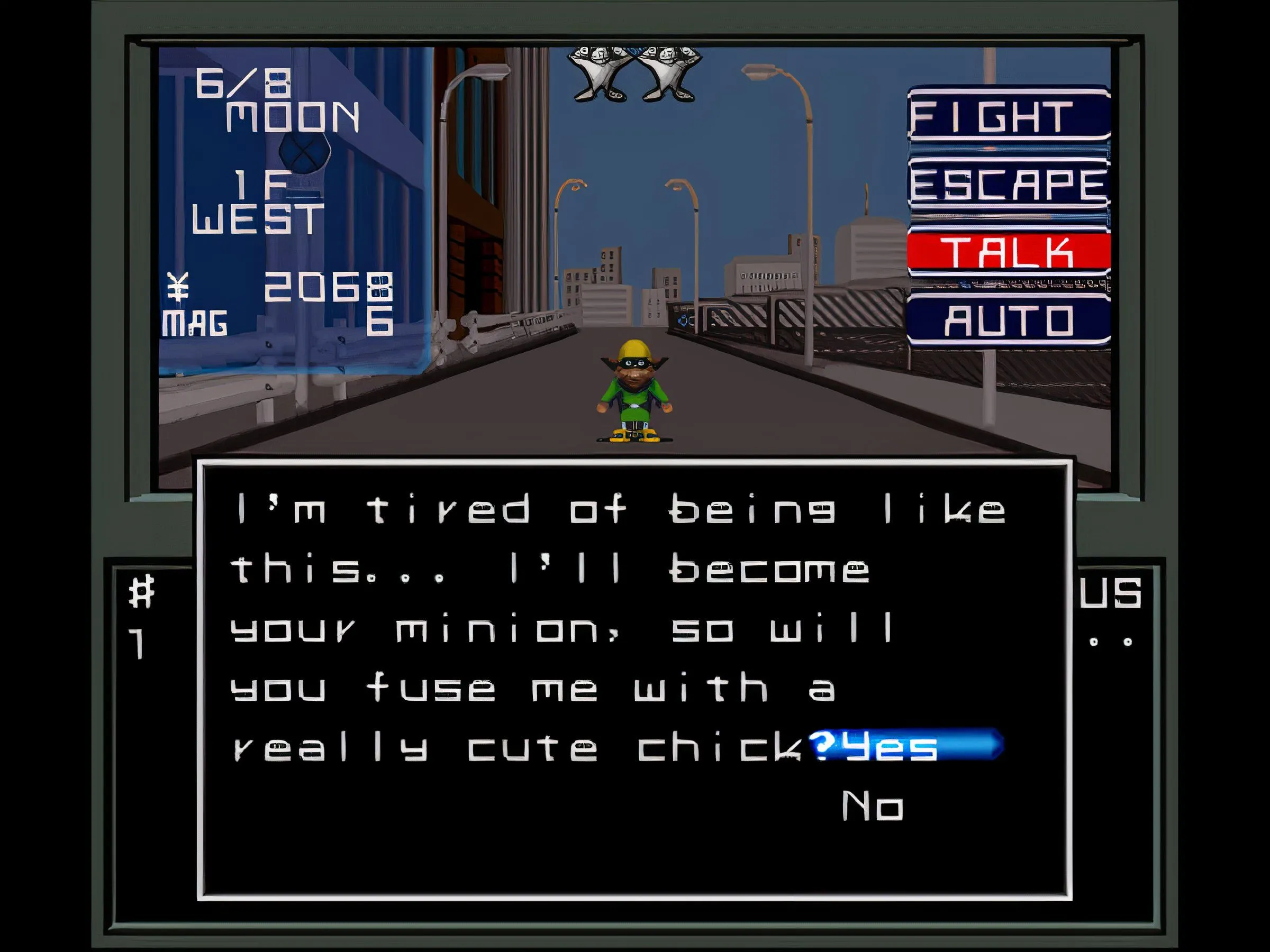 Một cảnh khác trong game Shin Megami Tensei GBA đã được dịch hoàn chỉnh