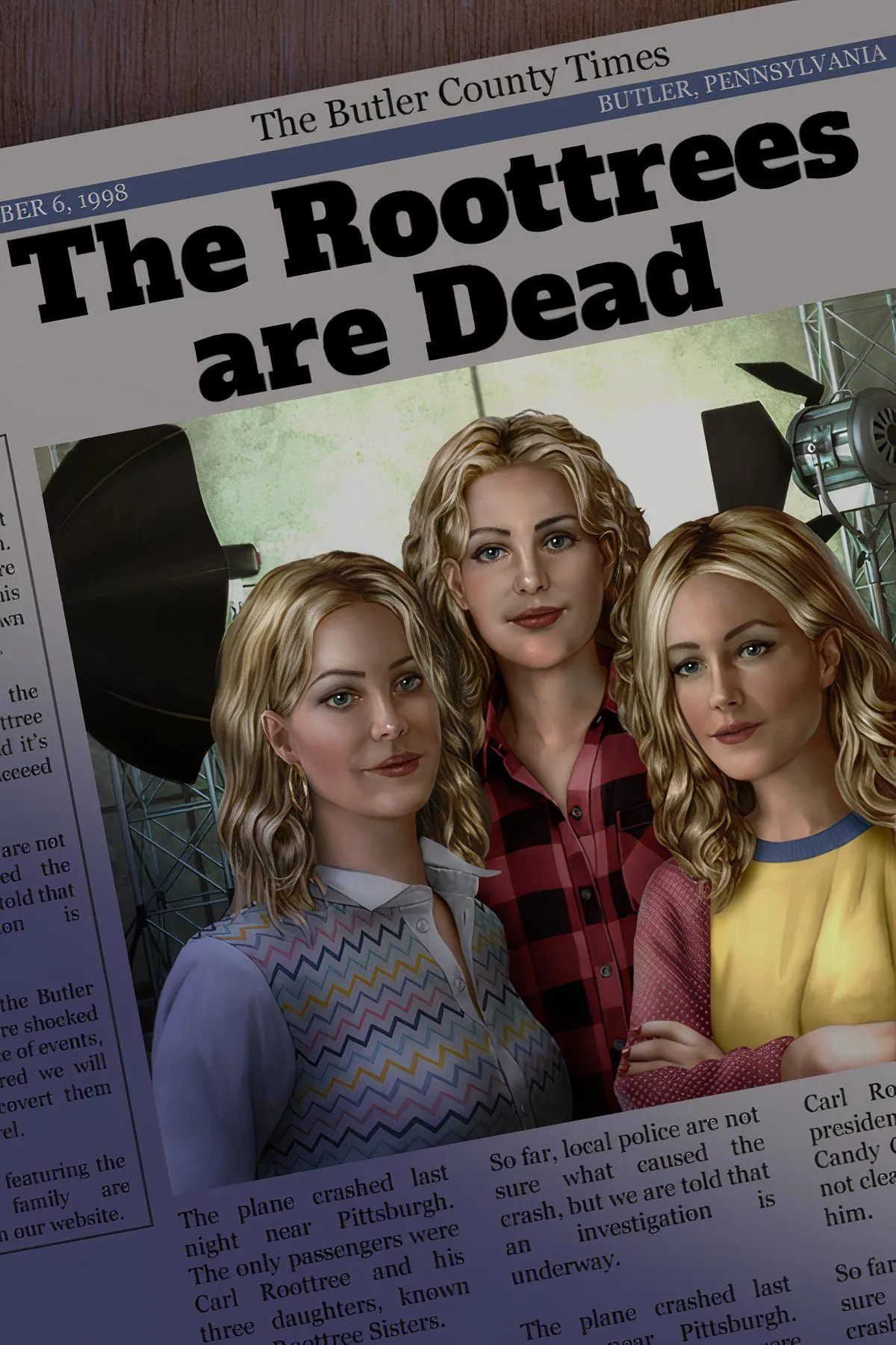 Một cảnh trong game The Roottrees Are Dead, mô phỏng quá trình điều tra và tìm kiếm thông tin gia phả trực tuyến