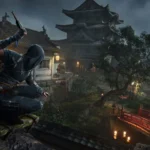 Naoe thực hiện ám sát lén lút trong chế độ ám sát chắc chắn của Assassin's Creed Shadows