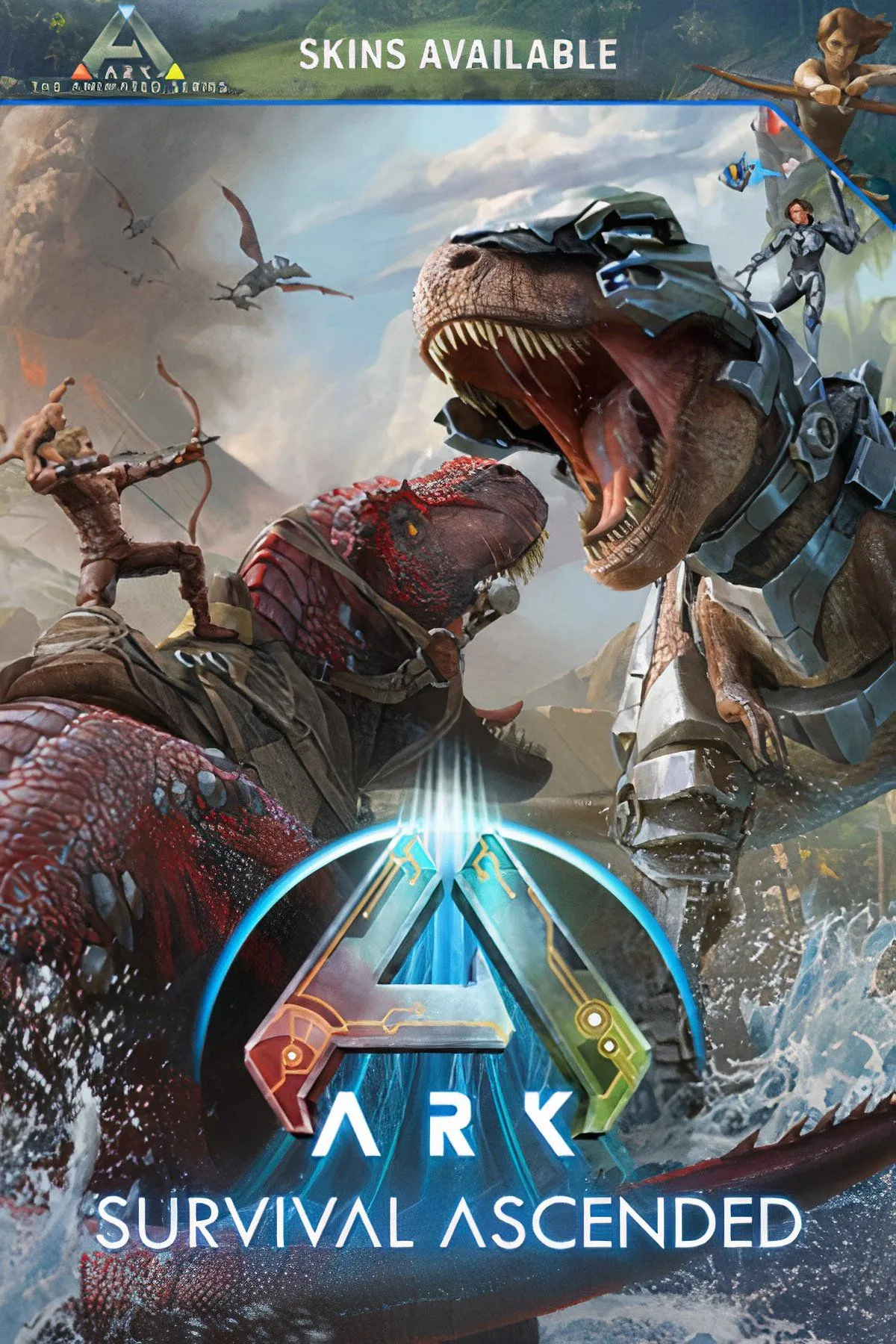 Người chơi cưỡi khủng long T-Rex trong Ark Survival Ascended