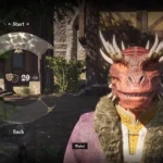 Người chơi Oblivion Remastered trò chuyện với NPC Argonian trong game