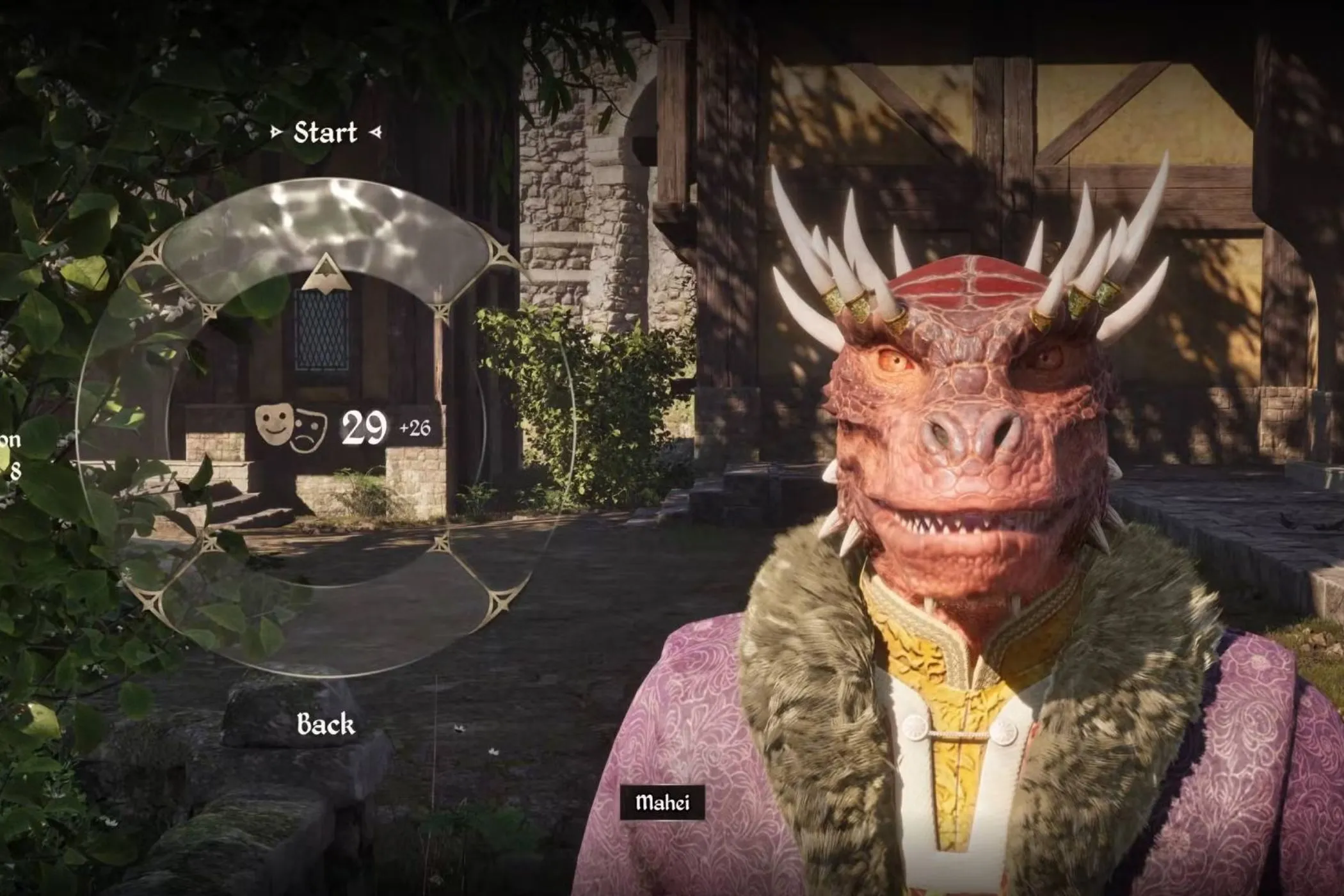 Người chơi Oblivion Remastered trò chuyện với NPC Argonian trong game