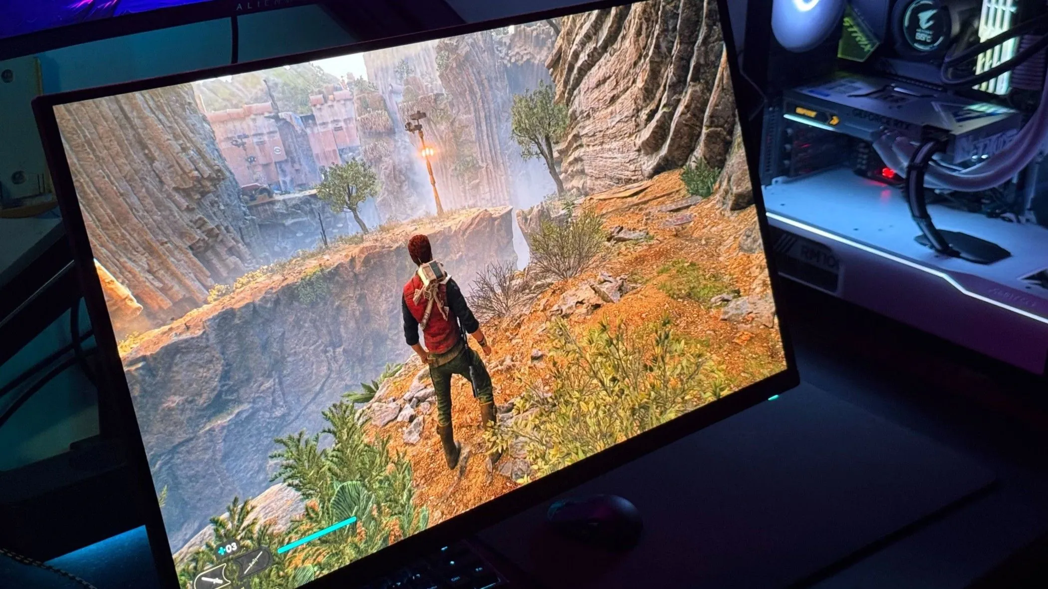 Người dùng trải nghiệm chơi game mượt mà trên màn hình, tối ưu cho độ phân giải 1440p