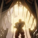 Nhân vật game Quake Champions với khẩu súng trên tay sẵn sàng chiến đấu