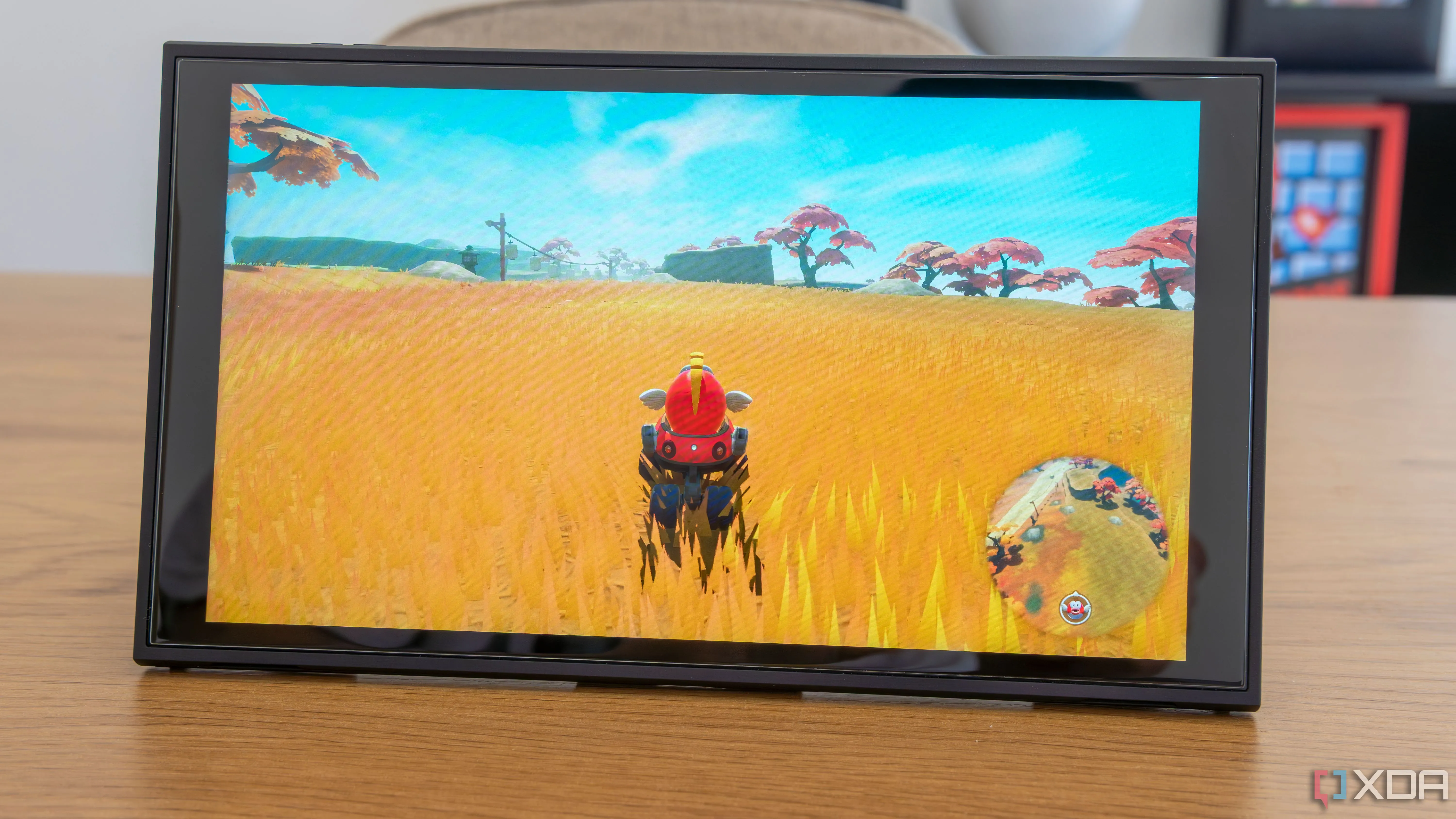 Nintendo Switch 2 chạy game Mario Kart World nhìn từ mặt trước