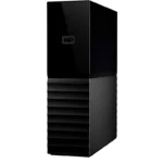 Ổ cứng ngoài Western Digital My Book 18TB màu đen trên bề mặt phẳng