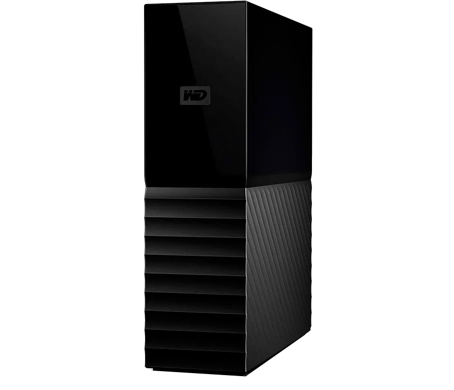 Ổ cứng ngoài Western Digital My Book 18TB màu đen trên bề mặt phẳng