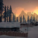 Phong cảnh mùa đông tuyết phủ trong game sinh tồn The Long Dark