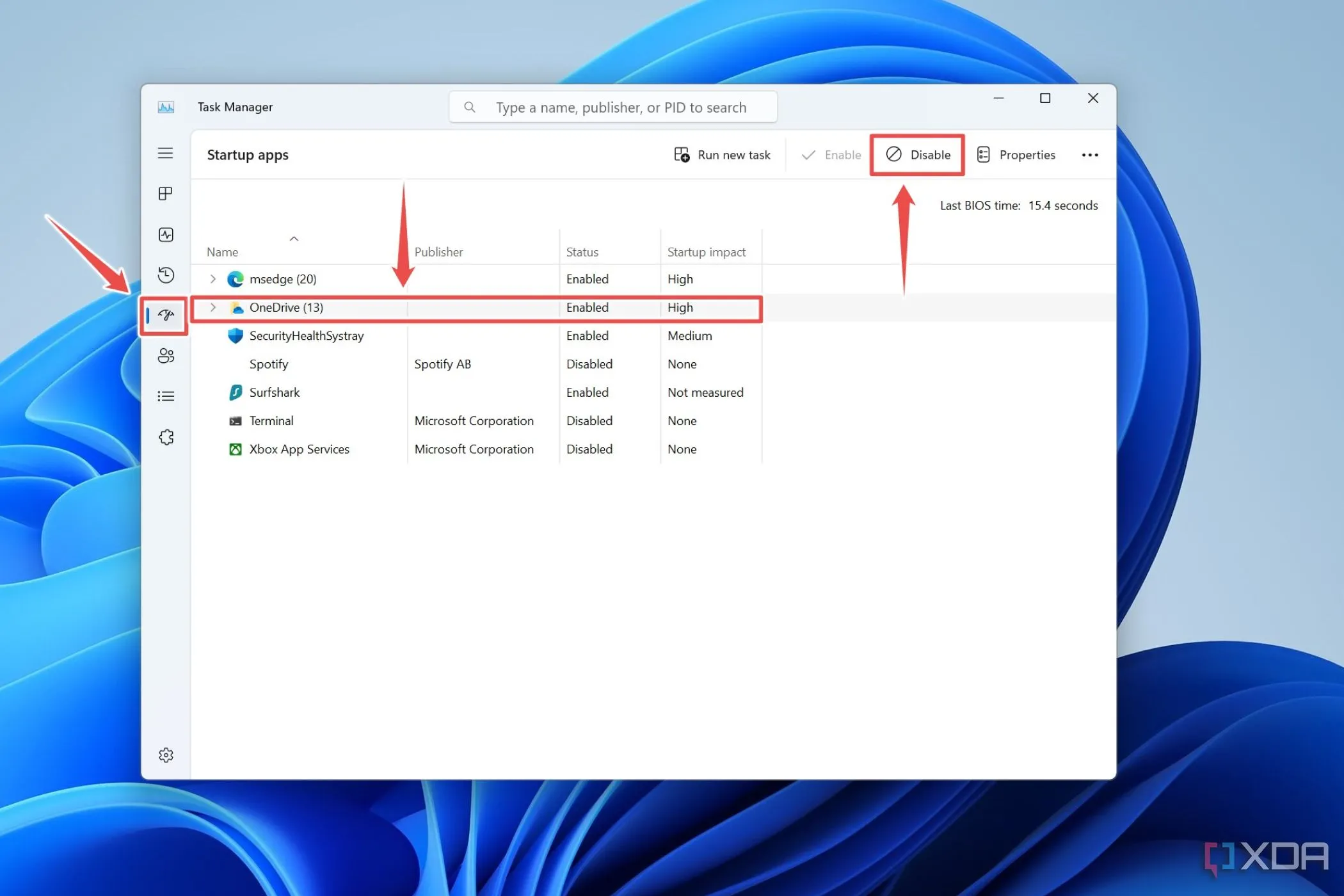Quy trình vô hiệu hóa ứng dụng khởi động bằng Task Manager trên Windows 11