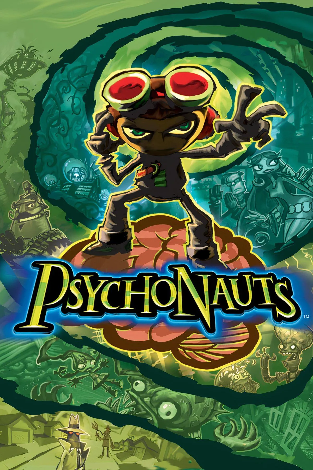 Raz, nhân vật chính của Psychonauts, đang sử dụng sức mạnh tâm linh của mình