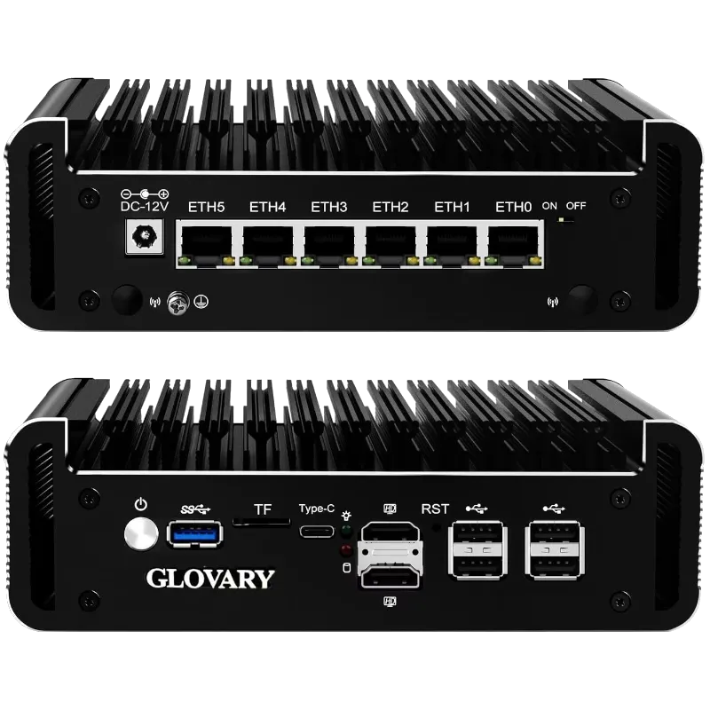 Router/Firewall Glovary N100 6L, 6 cổng 2.5GbE, bảo mật mạng gia đình