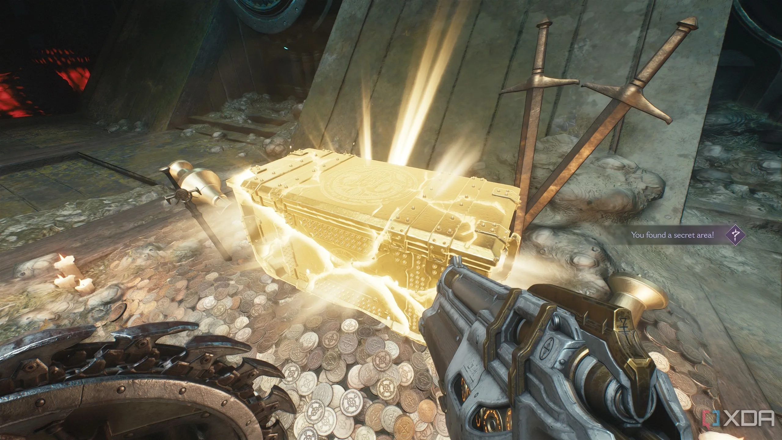 Rương vàng quý giá được tìm thấy trong khu vực bí mật 4 của Chương 14 Doom The Dark Ages.
