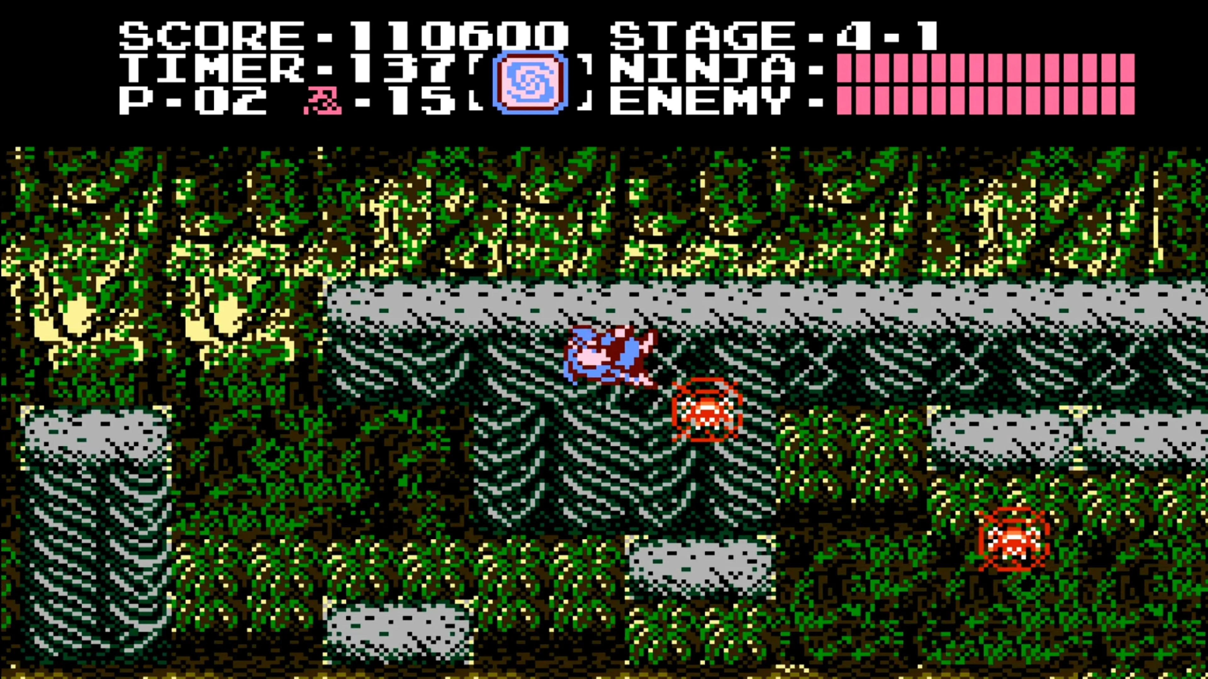 Ryu Hayabusa đối đầu với một con trùm trong Ninja Gaiden.