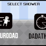 Screenshot của game Shower With Your Dad Simulator 2015 với hai nhân vật hoạt hình đang tắm cùng nhau.