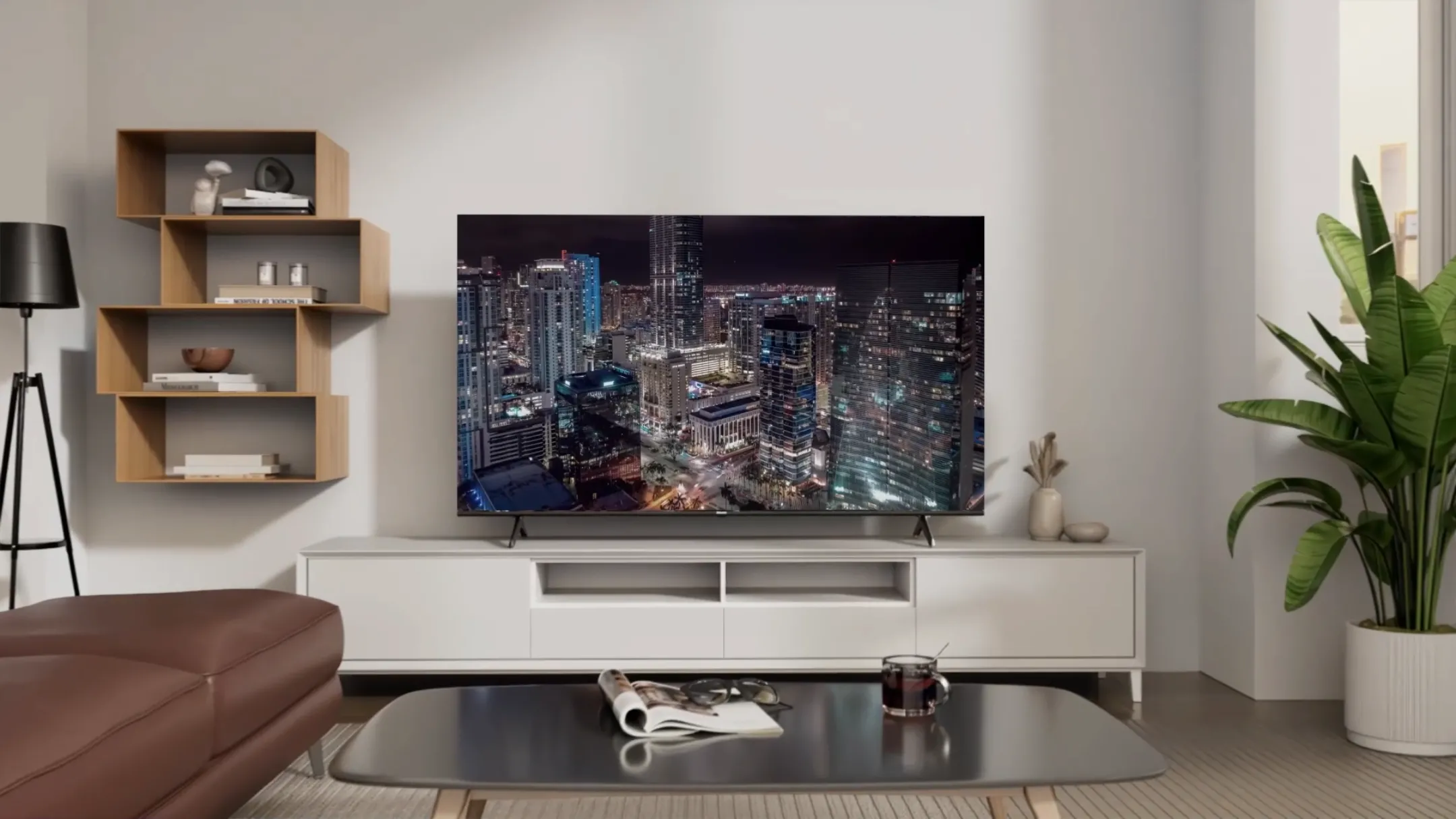 Smart TV Hisense QD7 75 inch trong phòng khách hiện đại