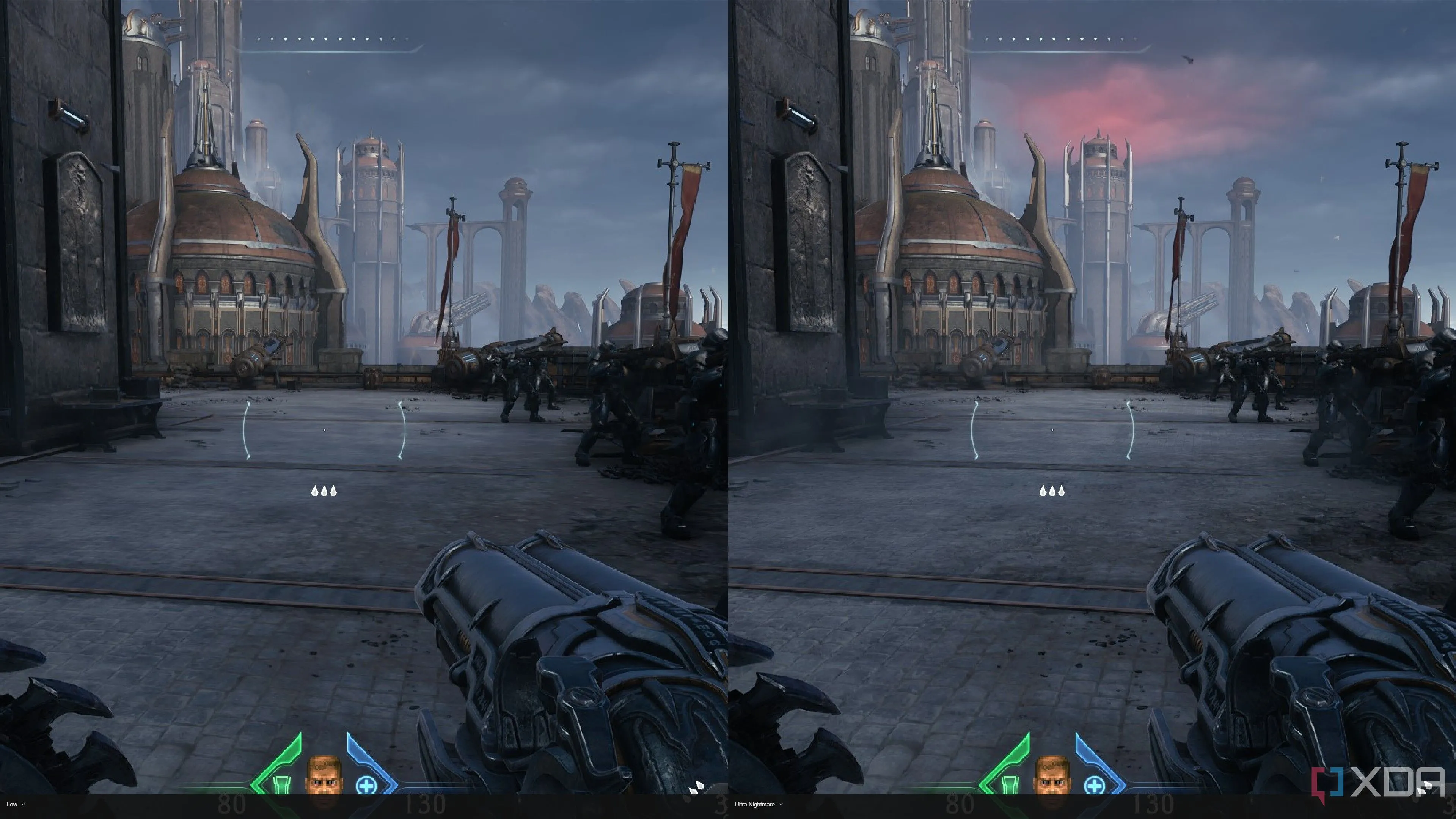 So sánh cài đặt Low và Ultra Nightmare trên card RTX 4060 trong Doom The Dark Ages