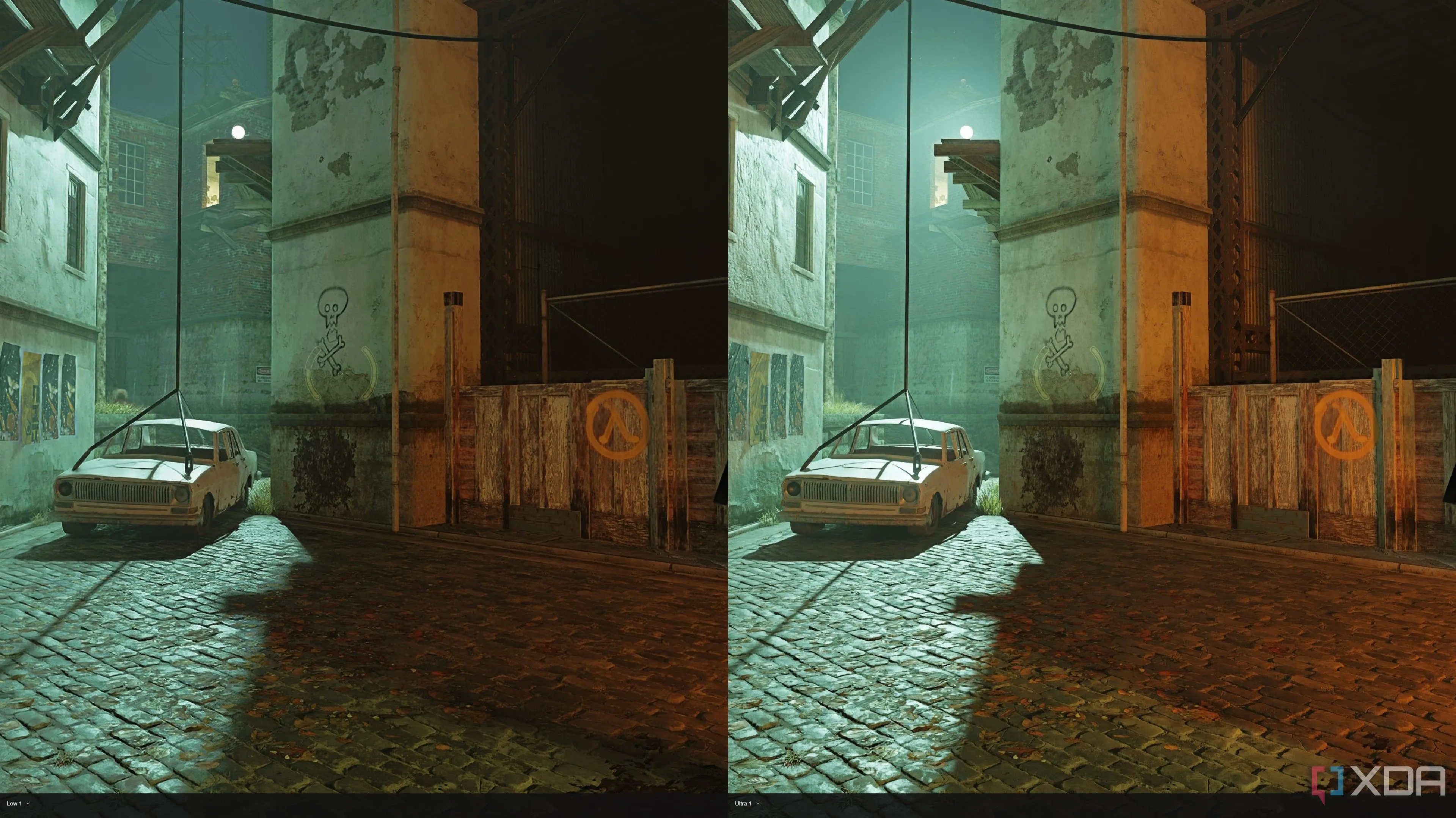 So sánh chất lượng ánh sáng ray tracing trong Half-Life 2 RTX giữa các thiết lập