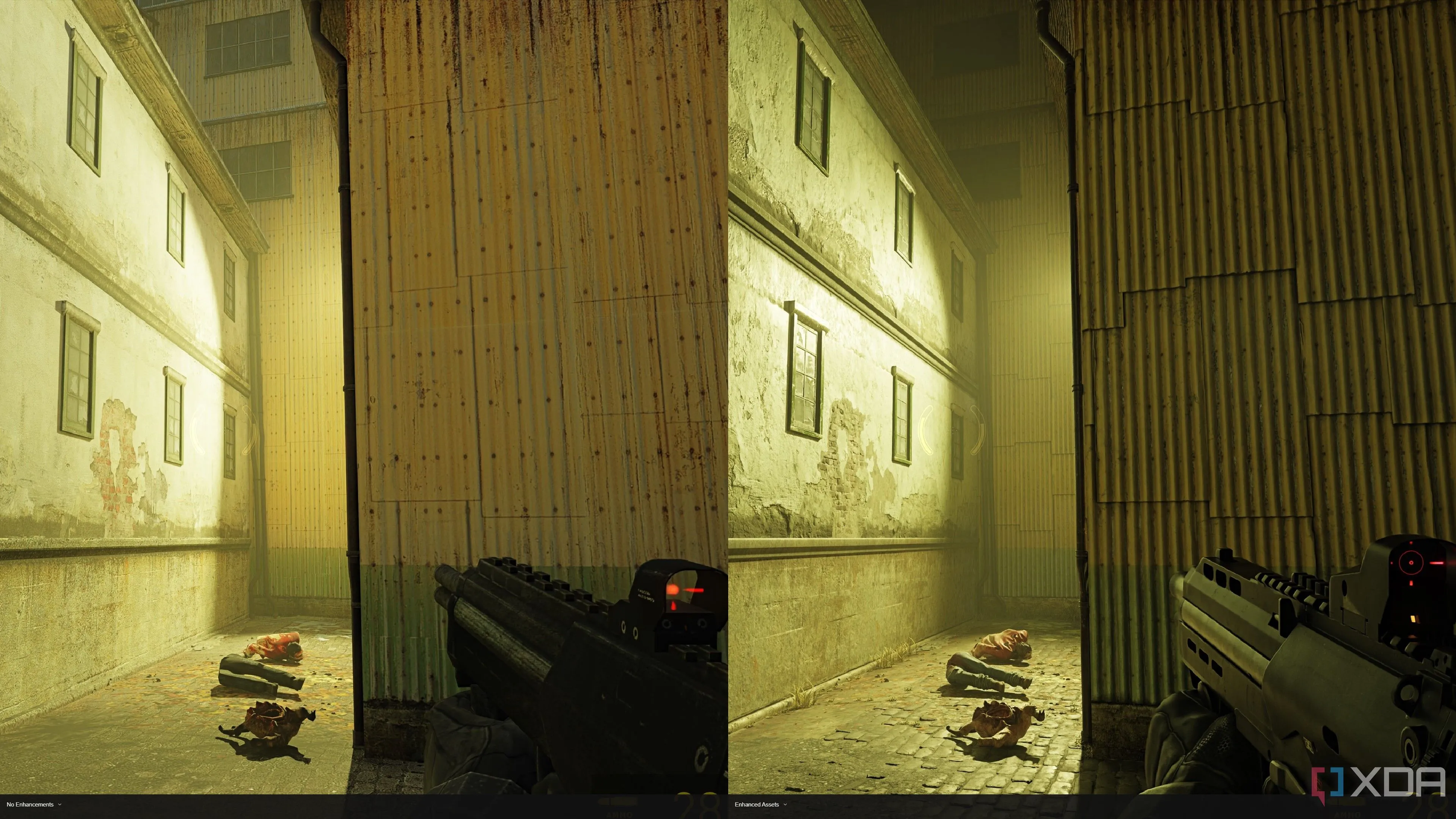 So sánh chất lượng tài nguyên (assets) đã nâng cấp rõ rệt trong Half-Life 2 RTX