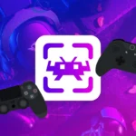 Tay cầm chơi game cổ điển đặt trên logo RetroArch, biểu tượng cho việc giả lập game retro.